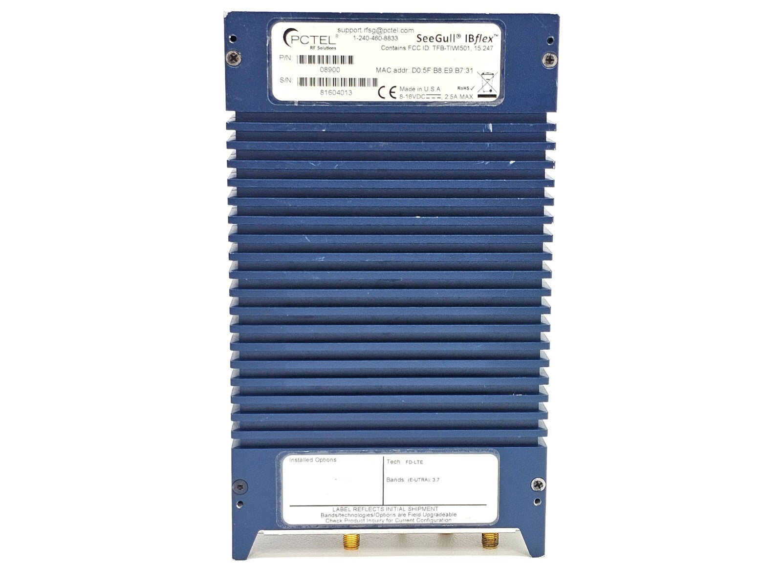 PCTEL SeeGull IBflex 570 MHz - 3.8 GHz Scanning Receiver 08900 8 Opts WCDMA LTE