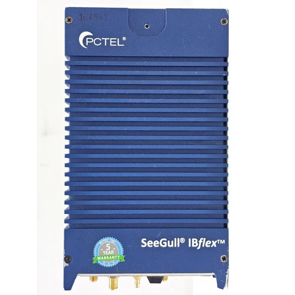 PCTEL SeeGull IBflex 08900 scanning receiver with battery pack attached, ready for walk testing