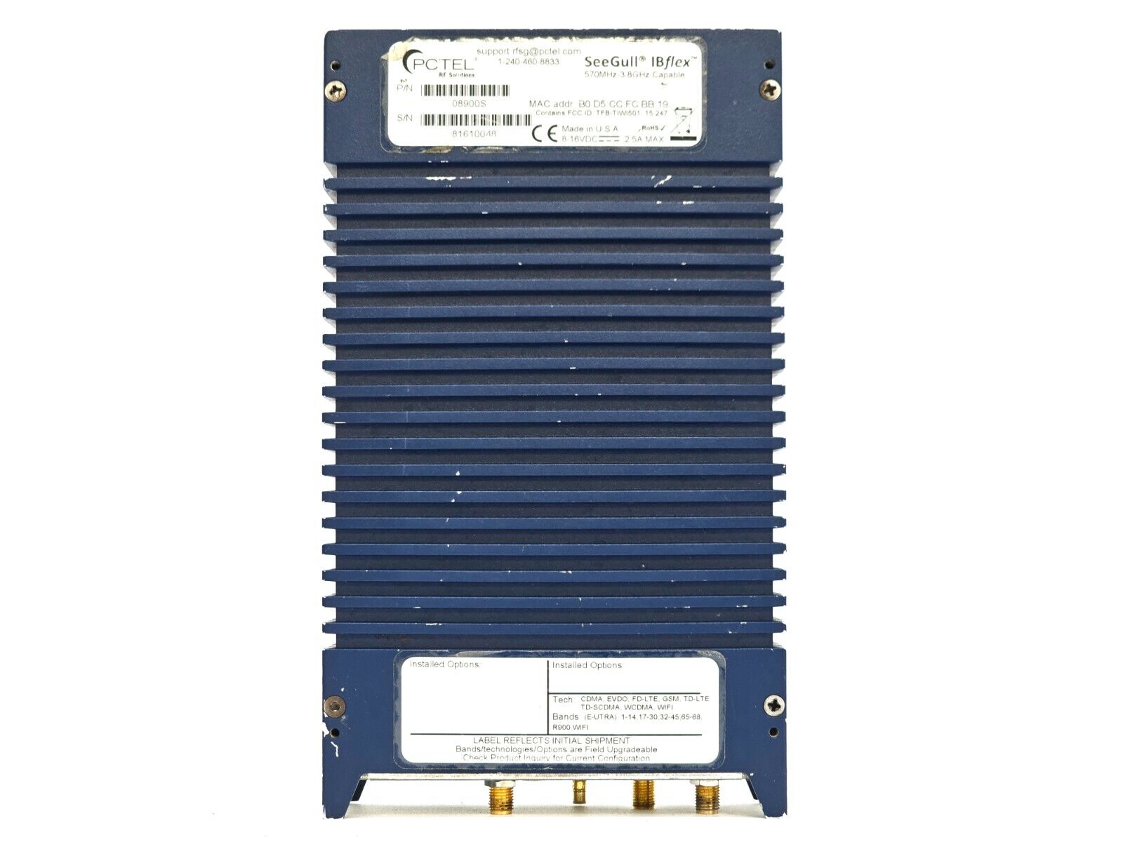 PCTel SeeGull IBflex 570 MHz - 3.8 GHz Scanning Receiver 08900S Loaded 95 Option