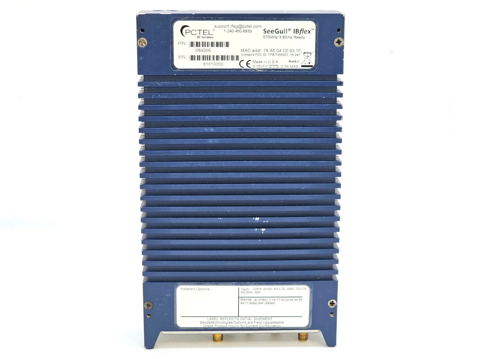 PCTEL SeeGull IBflex 570 MHz - 3.8 GHz Scanning Receiver 08900S 91 Licences 4G