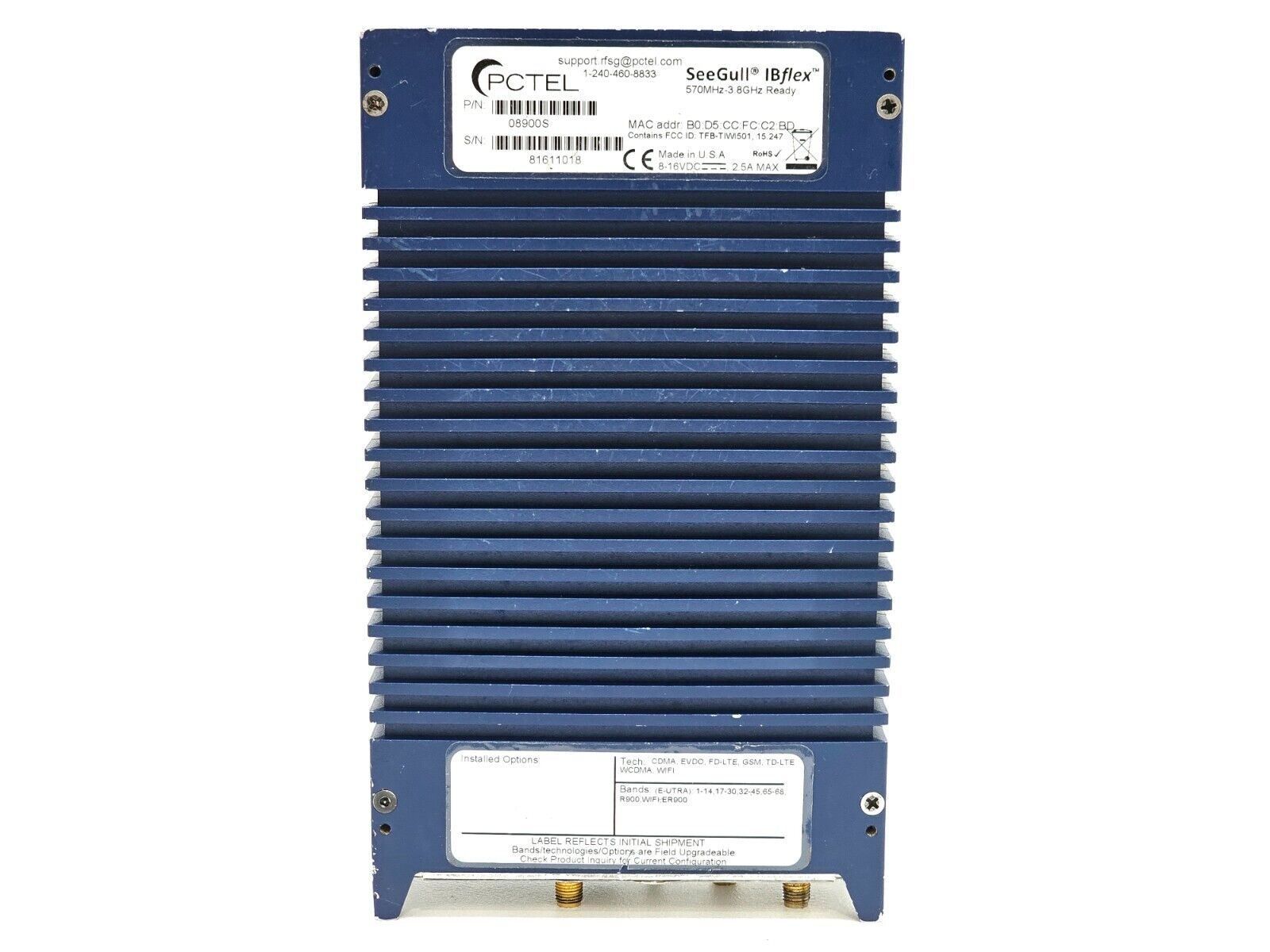 PCTEL SeeGull IBflex 570MHz - 3.8GHz Scanning Receiver 08900S 36 Options LTE 4G