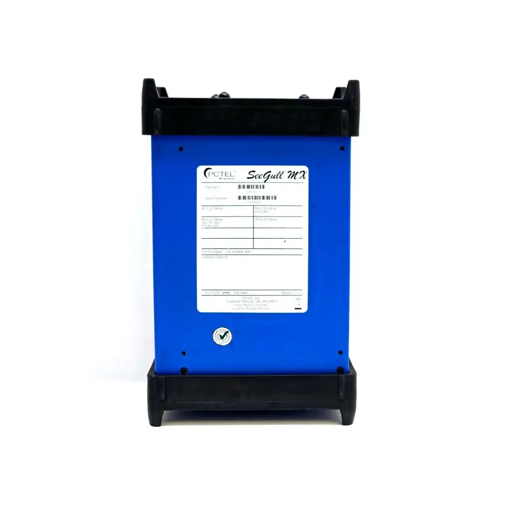 PCTEL SeeGull MX scanning receiver rear view with USB data port and power connector