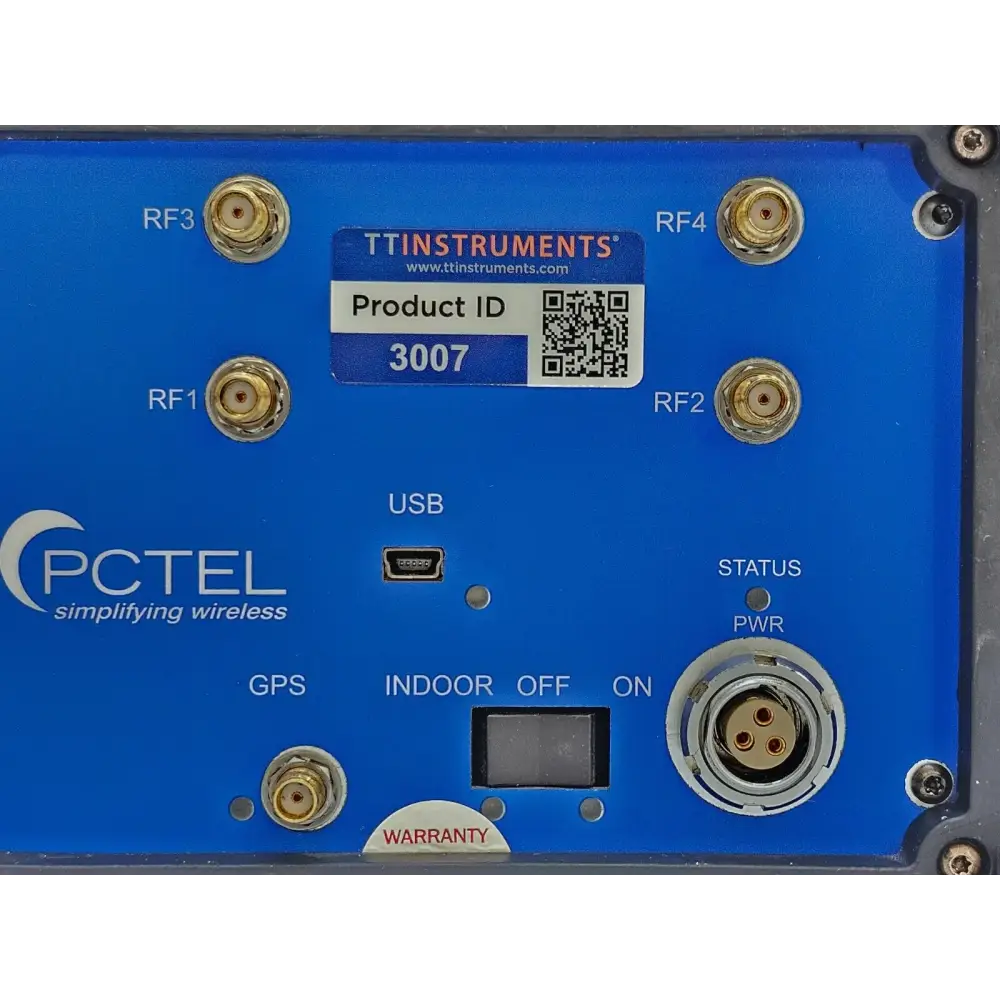 PCTEL SeeGull MXflex unit level information screen showing ESN, calibration date August 2023