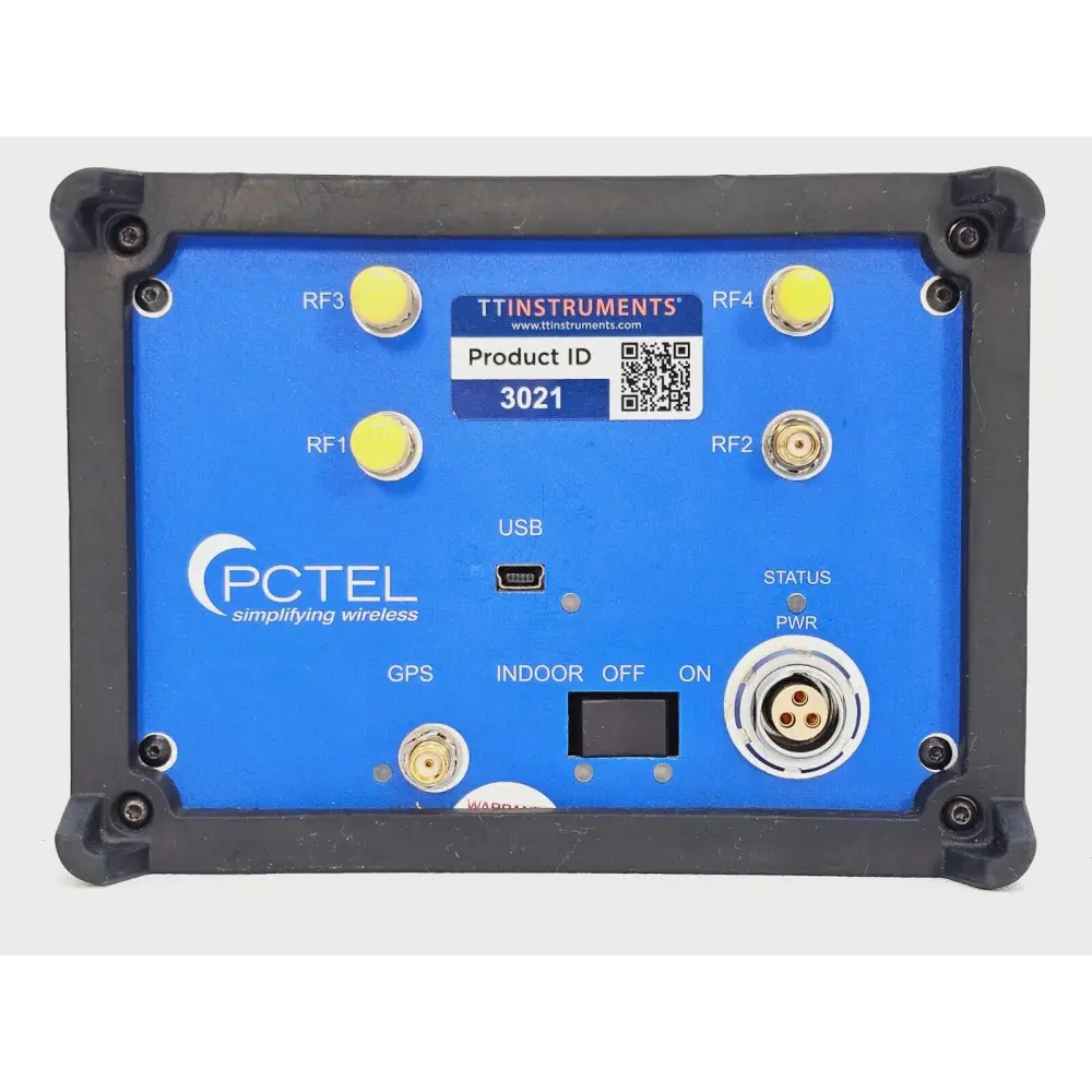 PCTEL MXflex 07904S-U unit top view showing label and model information