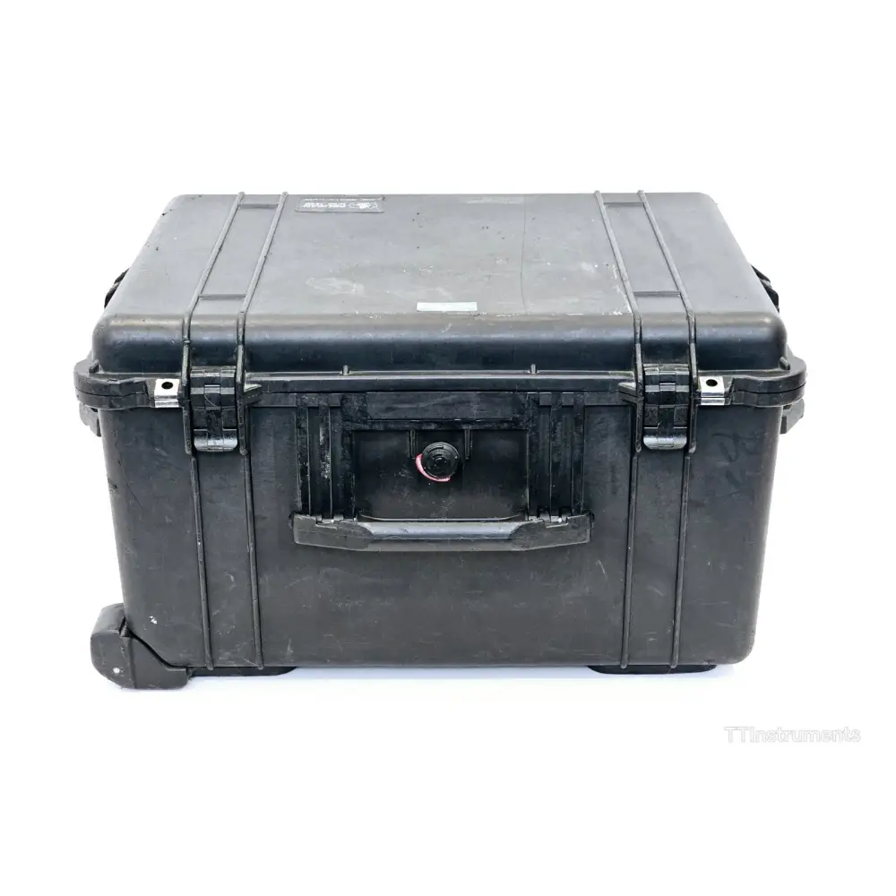 Pelican 1620 case open showing foam interior and overall internal dimensions