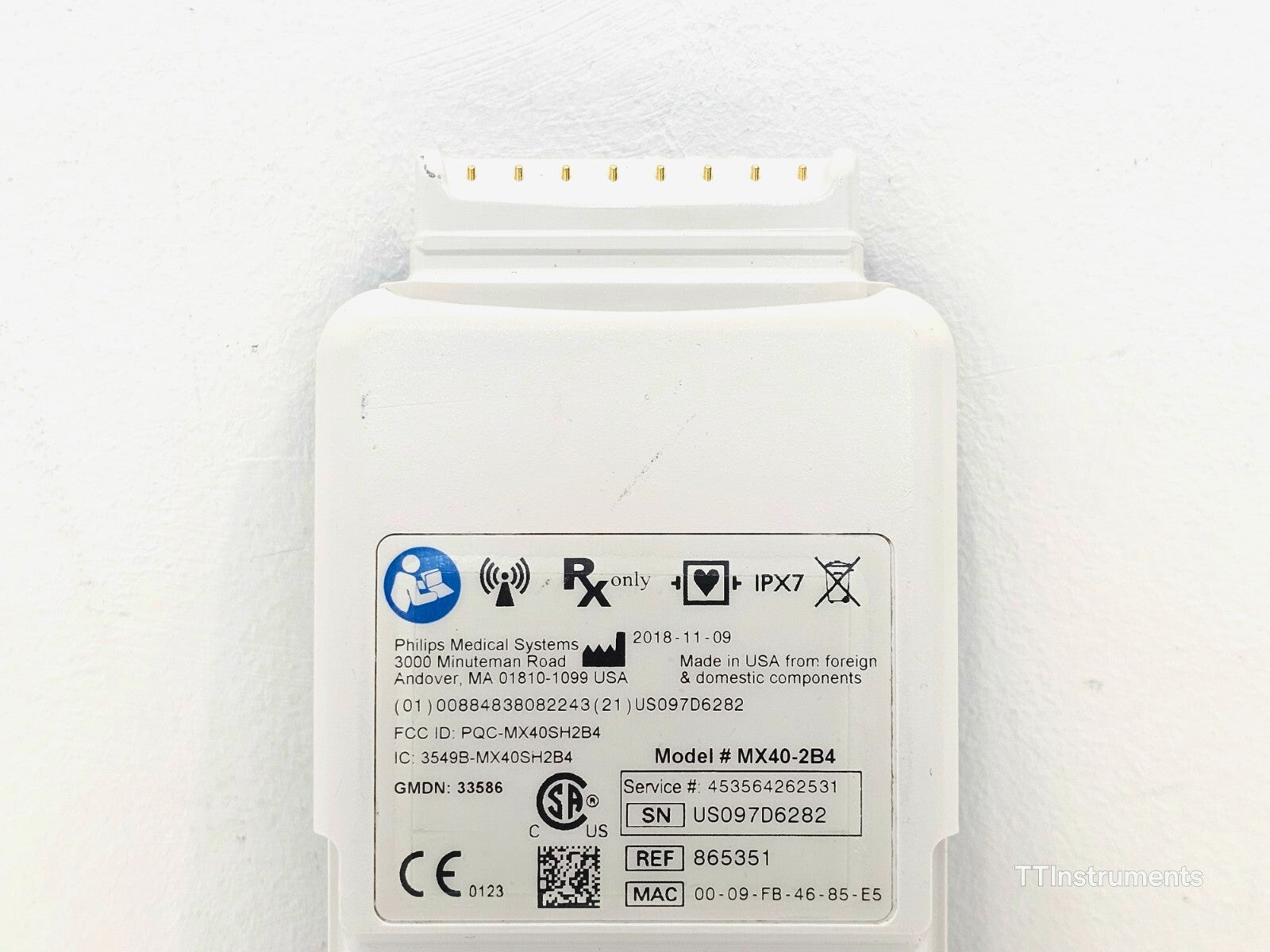 Philips IntelliVue MX40-2B4 Monitor + 1x Batteries MX40 & Leads C01 S01