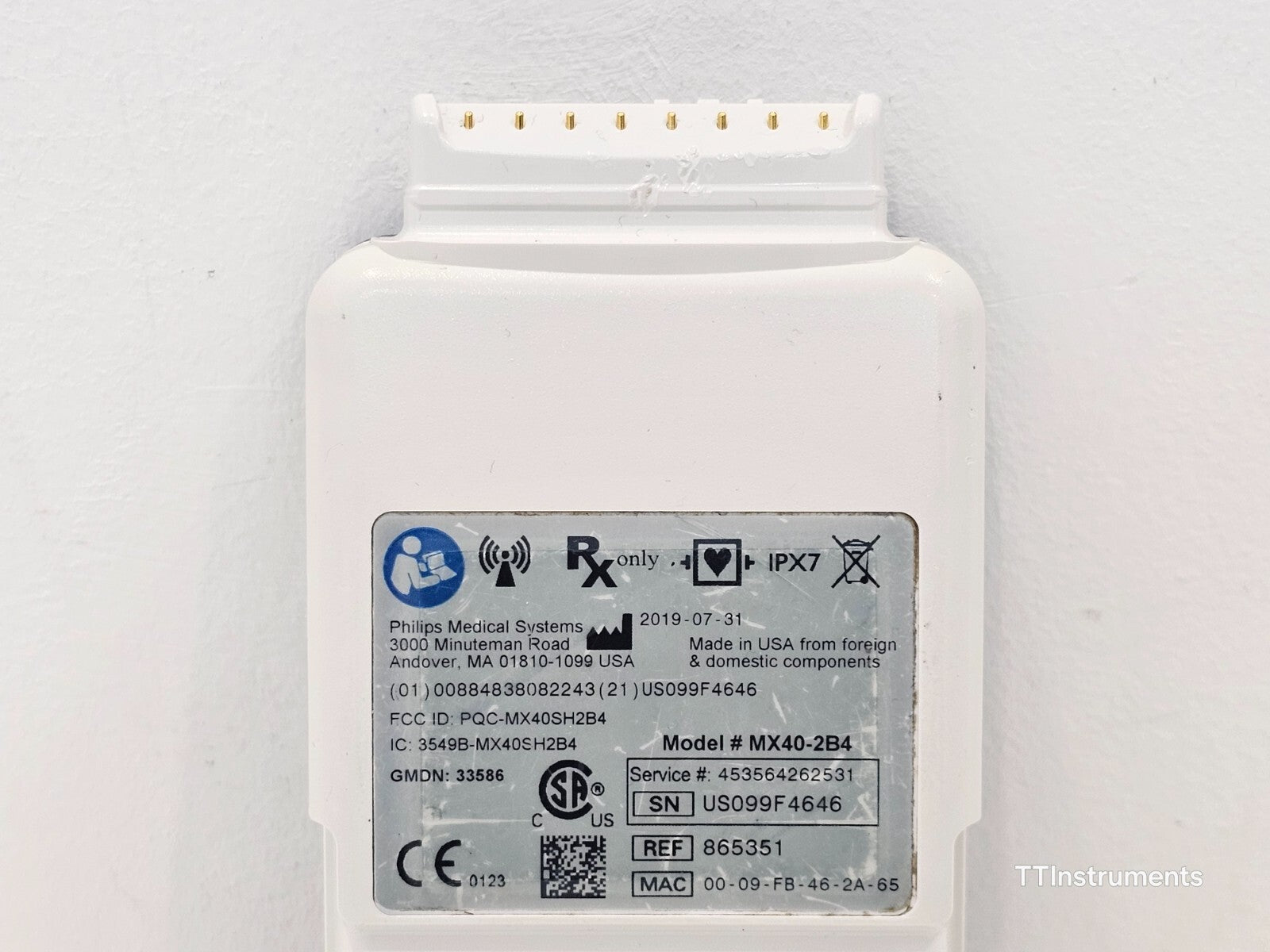 Philips IntelliVue MX40-2B4 Monitor + 1x Batteries MX40 & Leads S01