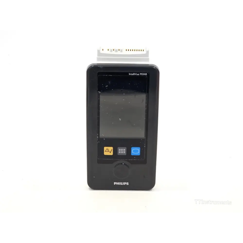 Philips IntelliVue MX40-2B4 patient monitor rear panel and housing detail