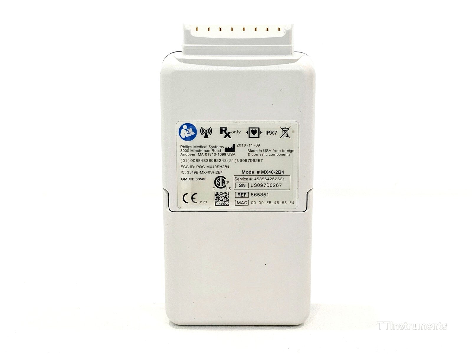 Philips IntelliVue MX40-2B4 Patient Monitor + 2x Batteries MX40 MFD 2018