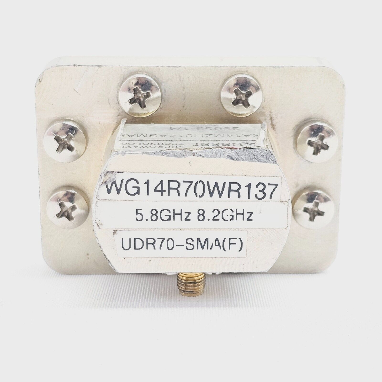 Quasar RA14MZH Waveguide to Coax Adaptor 5.8 - 8.2 GHz