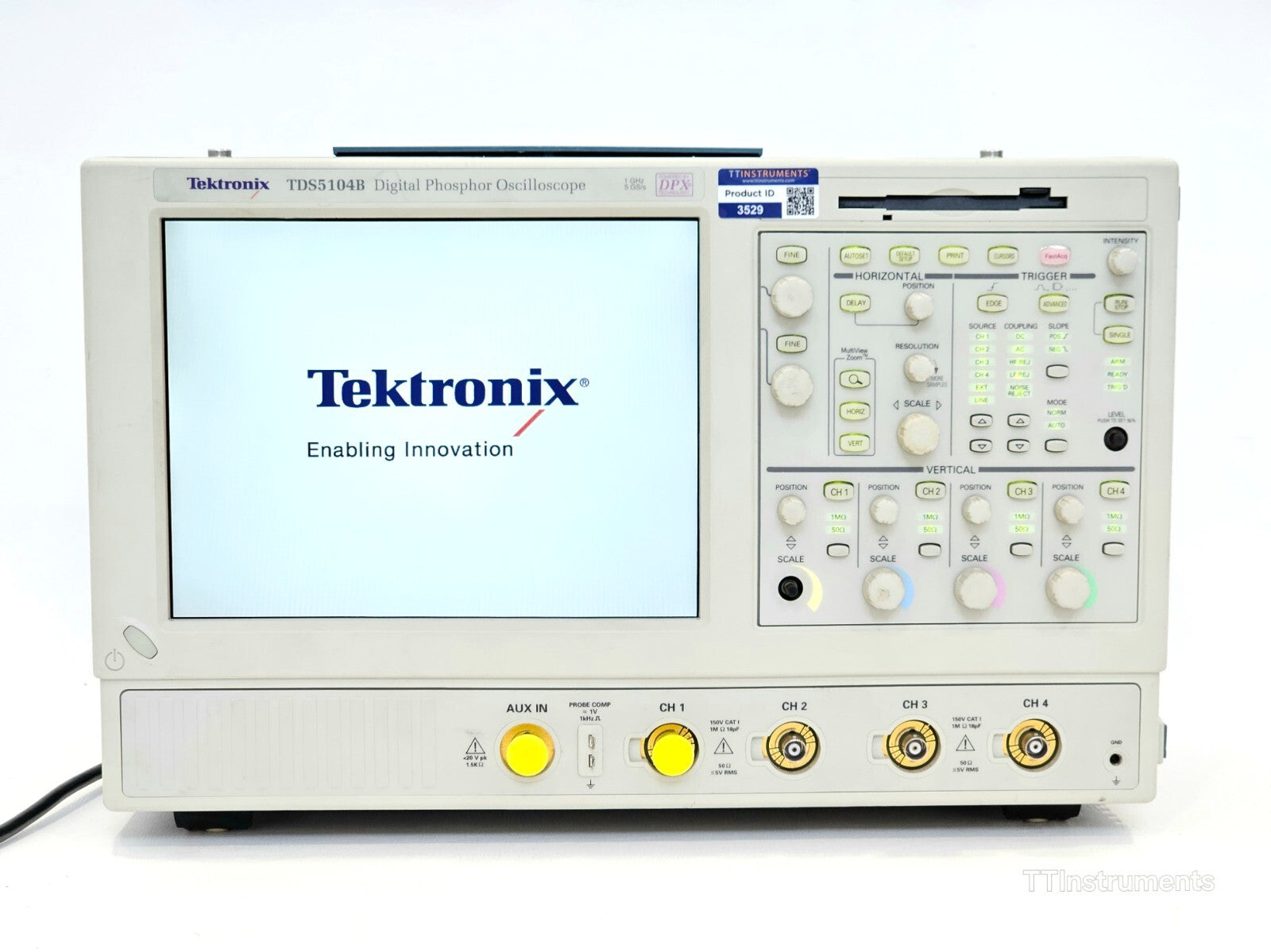 READ DESCRIP Tektronix TDS5104B DPO Digital Phosphor Oscilloscope 1 GHz 5 GS/s