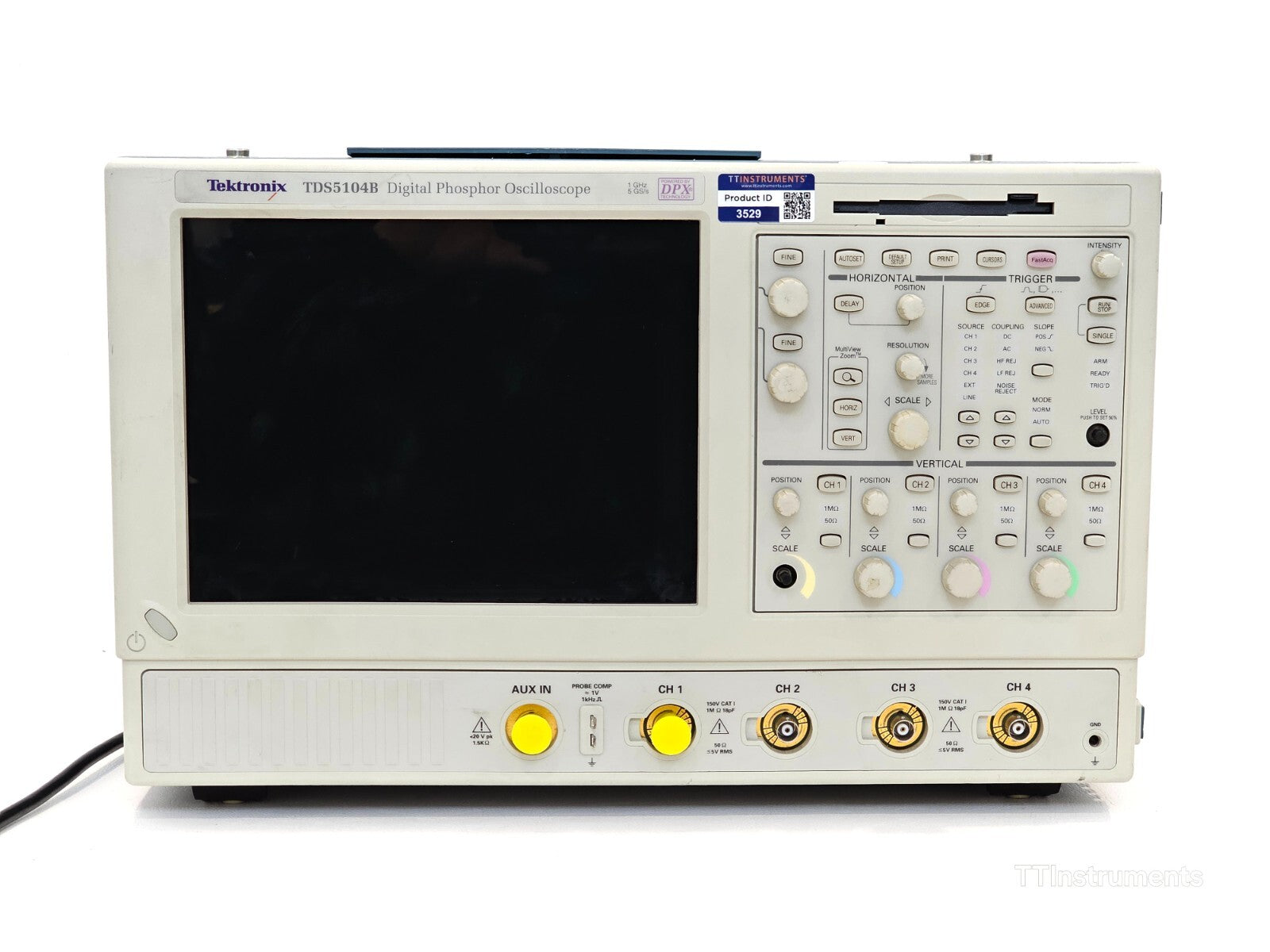 READ DESCRIP Tektronix TDS5104B DPO Digital Phosphor Oscilloscope 1 GHz 5 GS/s