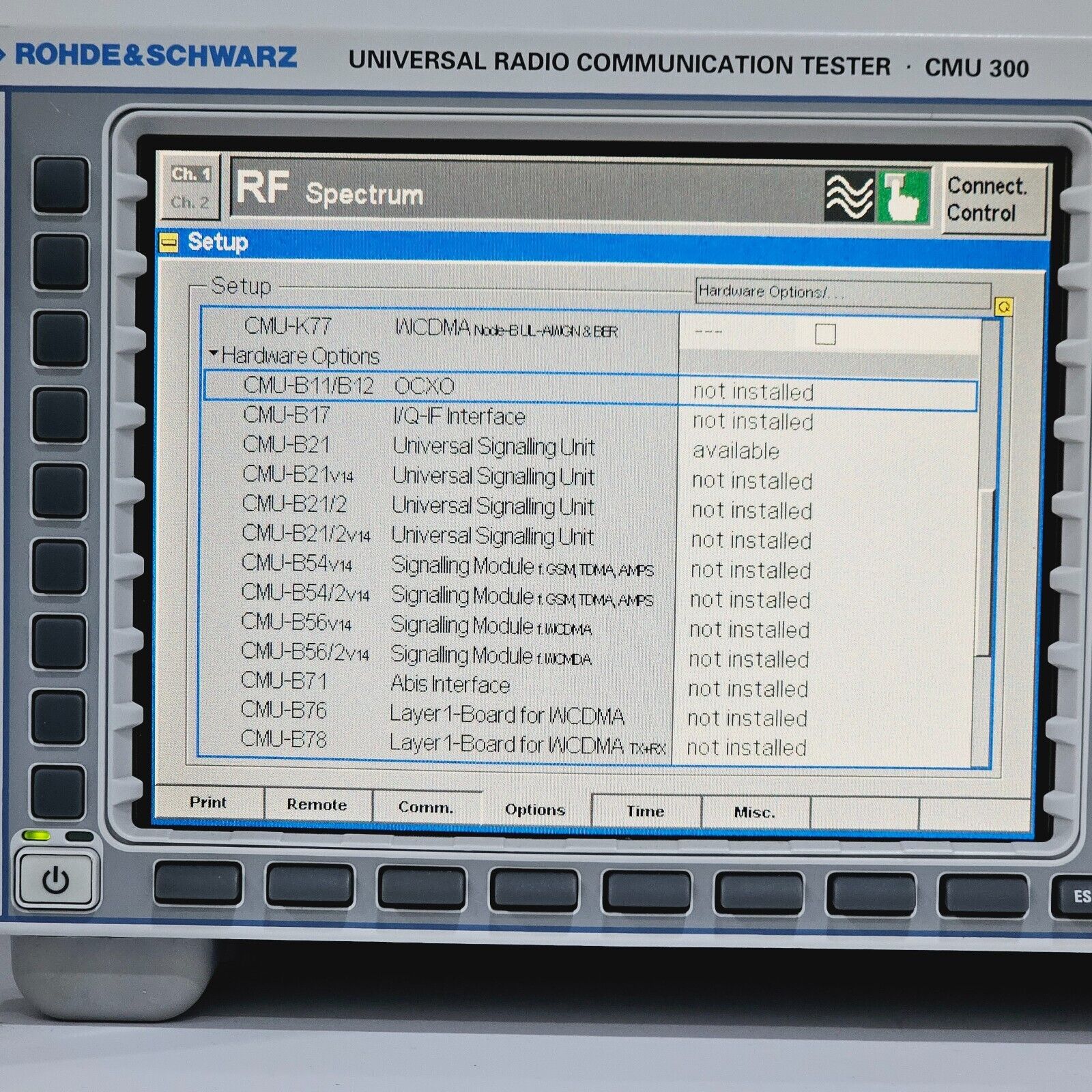 Rohde & Schwarz CMU 300 1100.0008.03 Universal Radio Communication Tester w/ Opt