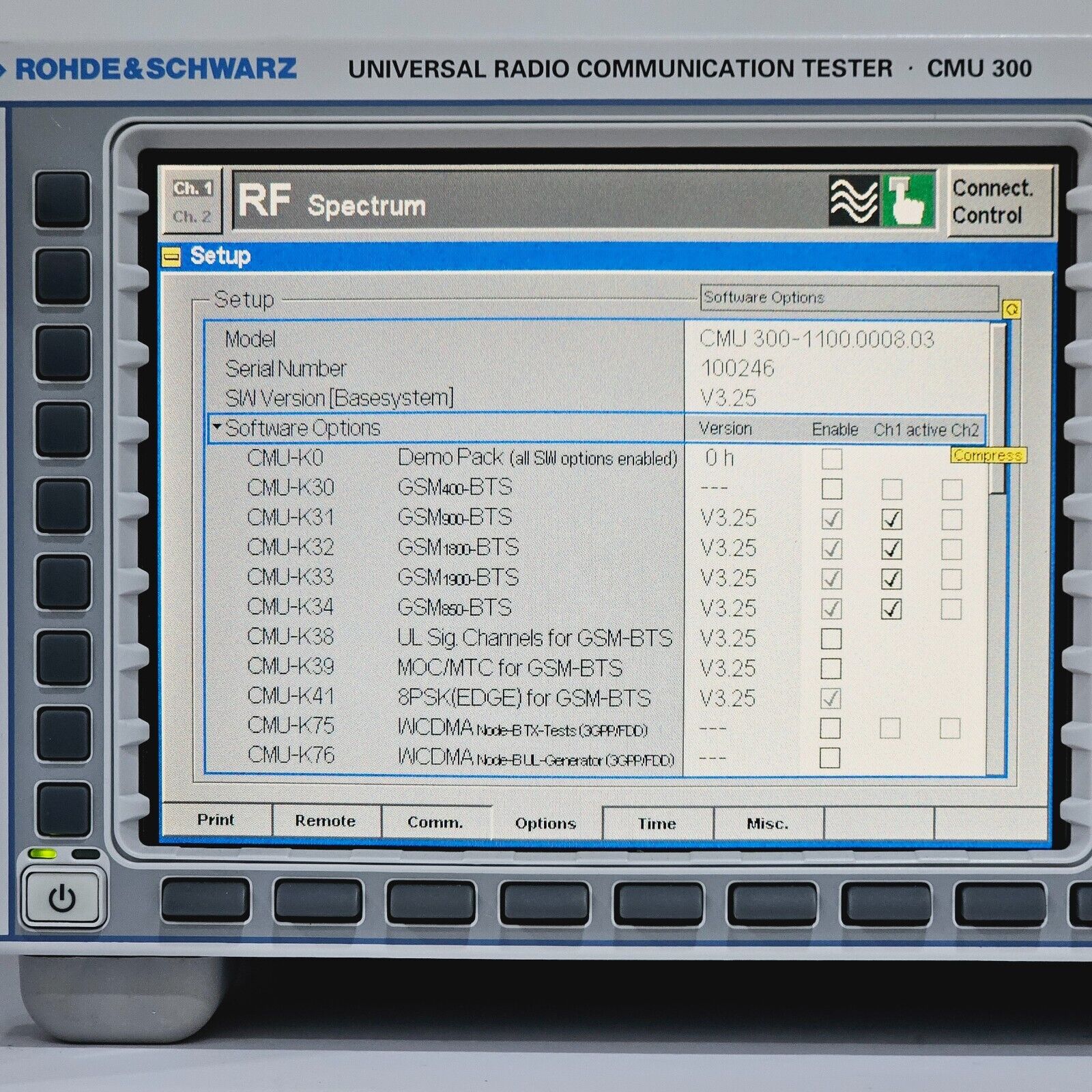 Rohde & Schwarz CMU 300 1100.0008.03 Universal Radio Communication Tester w/ Opt