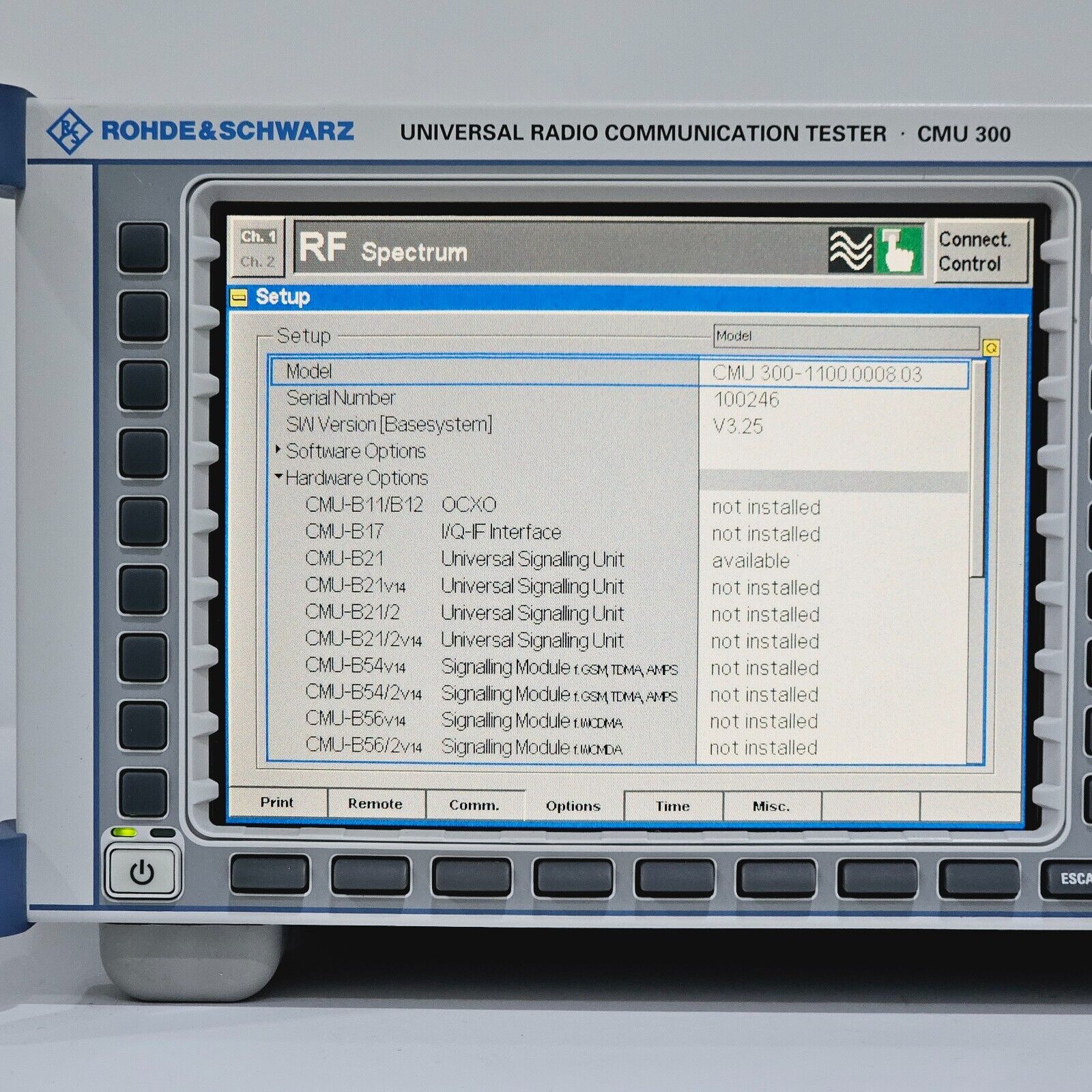 Rohde & Schwarz CMU 300 1100.0008.03 Universal Radio Communication Tester w/ Opt