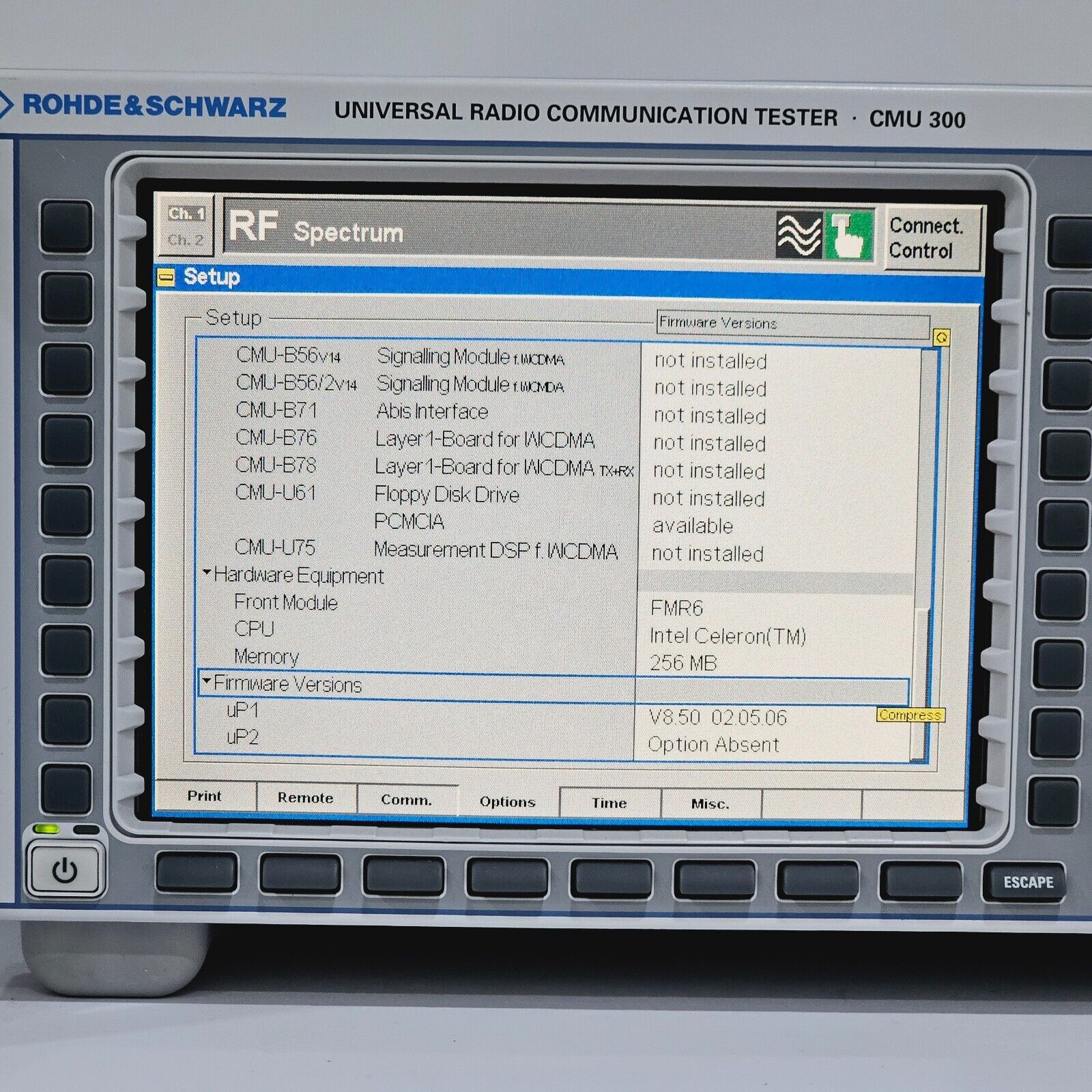 Rohde & Schwarz CMU 300 1100.0008.03 Universal Radio Communication Tester w/ Opt