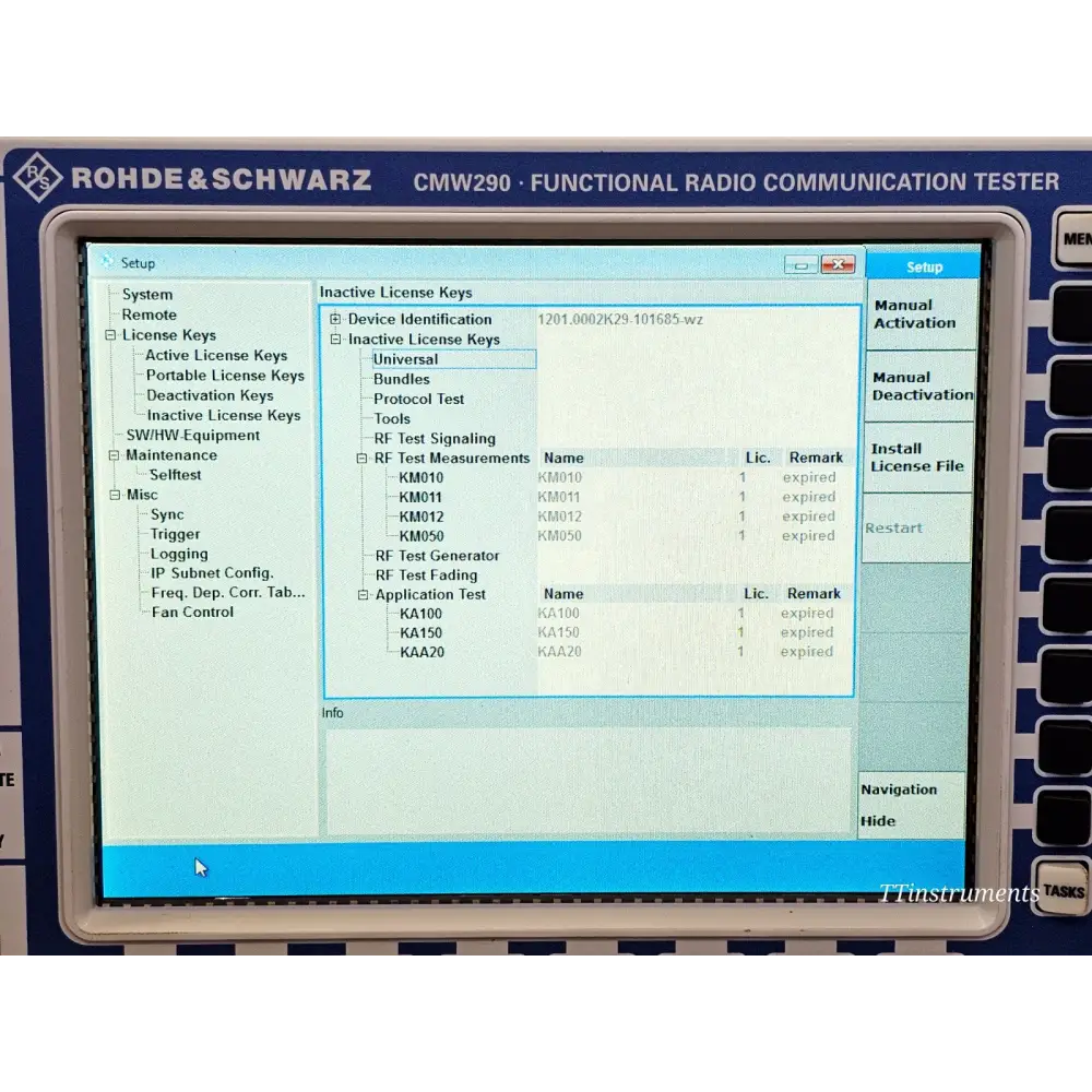 Rohde & Schwarz CMW290 Radio Communication Tester 1201.0002K29 RF Test Signal +