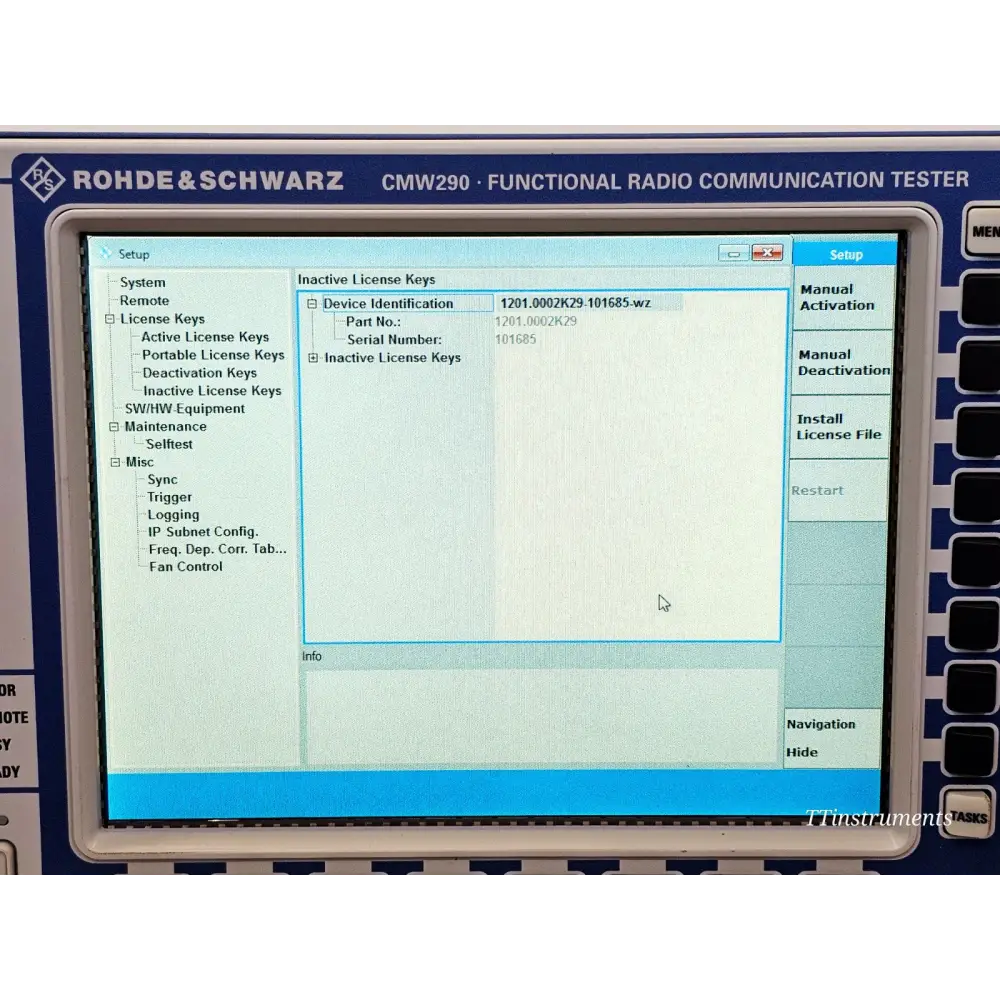 Rohde & Schwarz CMW290 Radio Communication Tester 1201.0002K29 RF Test Signal +