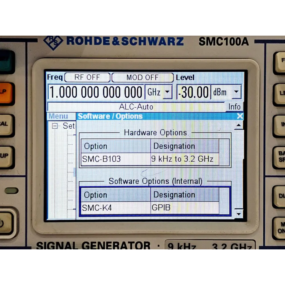 Rohde & Schwarz SMC100A 9 khz - 3.2 GHz Signal Generator SMC-B103 Option R&S SMC