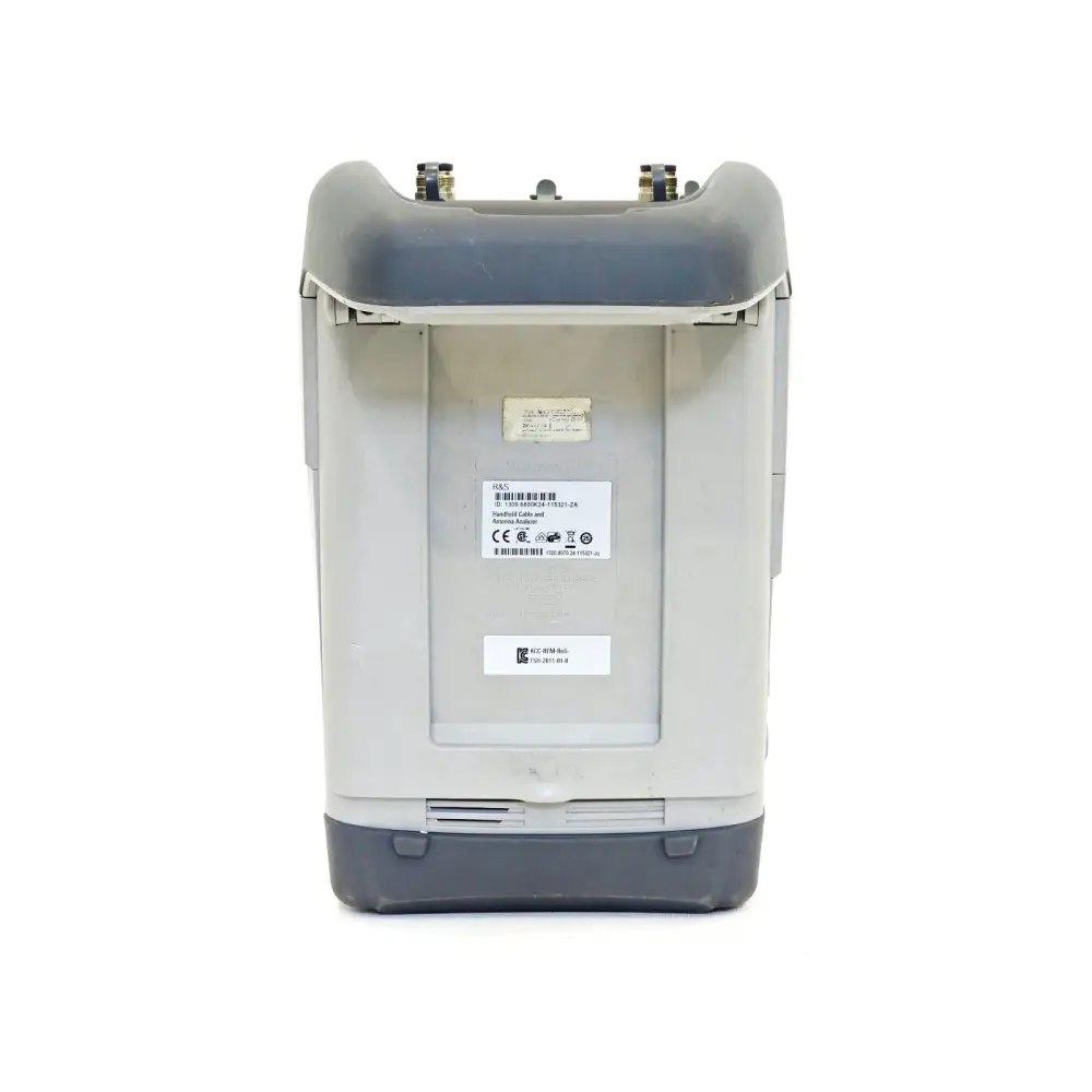 ZVH4 analyser right-side profile showing N-type RF port and carry handle