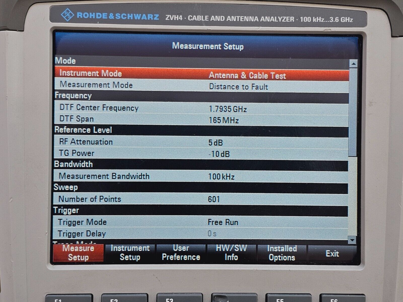 Rohde & Schwarz ZVH4 Cable & Antenna Analyzer Option K39 100 kHz - 3.6 GHz CALIB