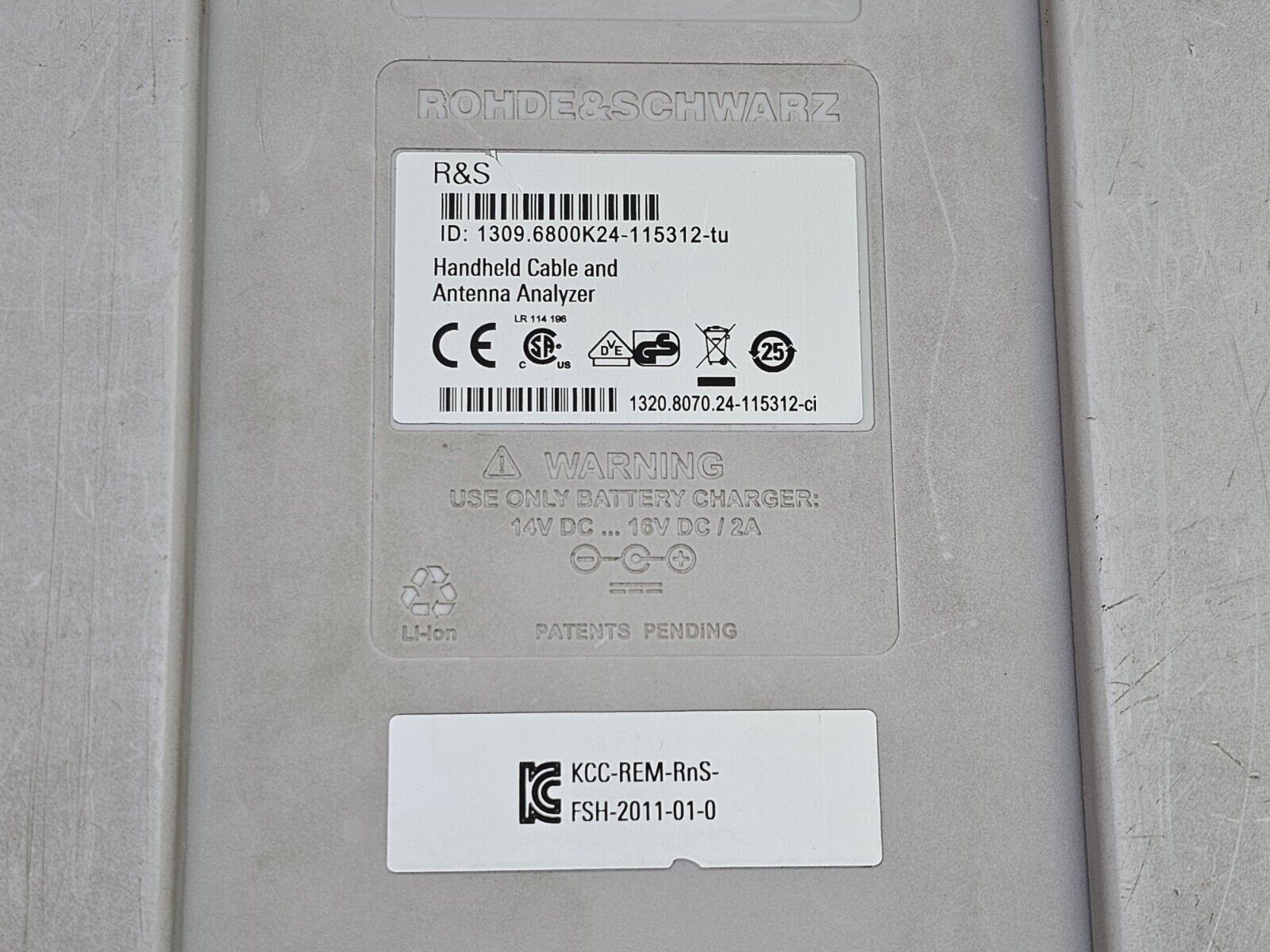 Rohde & Schwarz ZVH4 Cable & Antenna Analyzer Option K39 100 kHz - 3.6 GHz CALIB