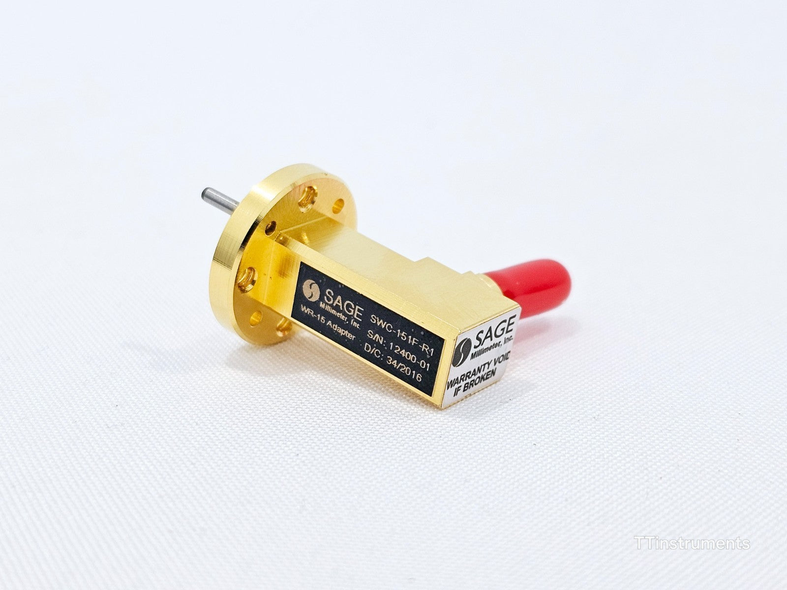 Sage Millimeter WR-15 Adapter SWC-151F-R1 Waveguide to Coax