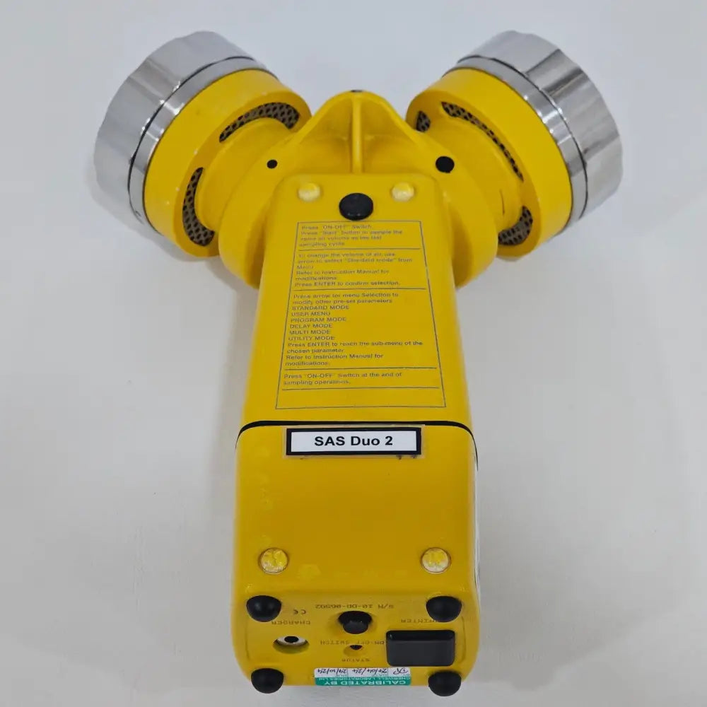 SAS Super Duo 2 cleanroom air sampler top-down view of sampling heads