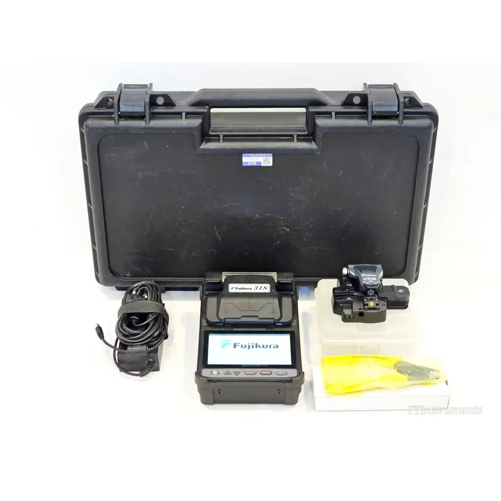 Fujikura 31S Active Cladding Fusion Splicer front view showing 5-inch colour touchscreen display