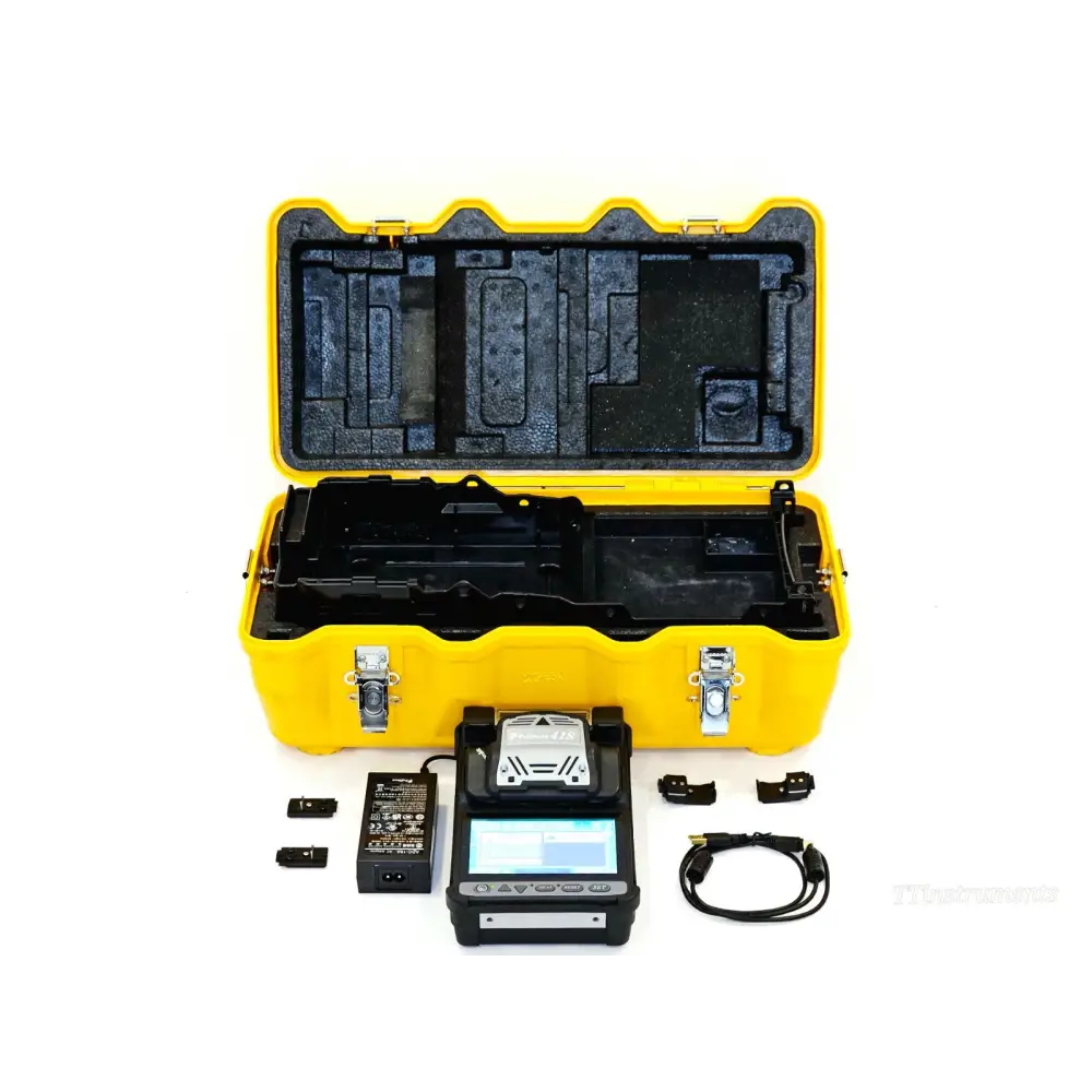 Fujikura 41S Active Cladding Fusion Splicer front view showing 5-inch TFT touchscreen