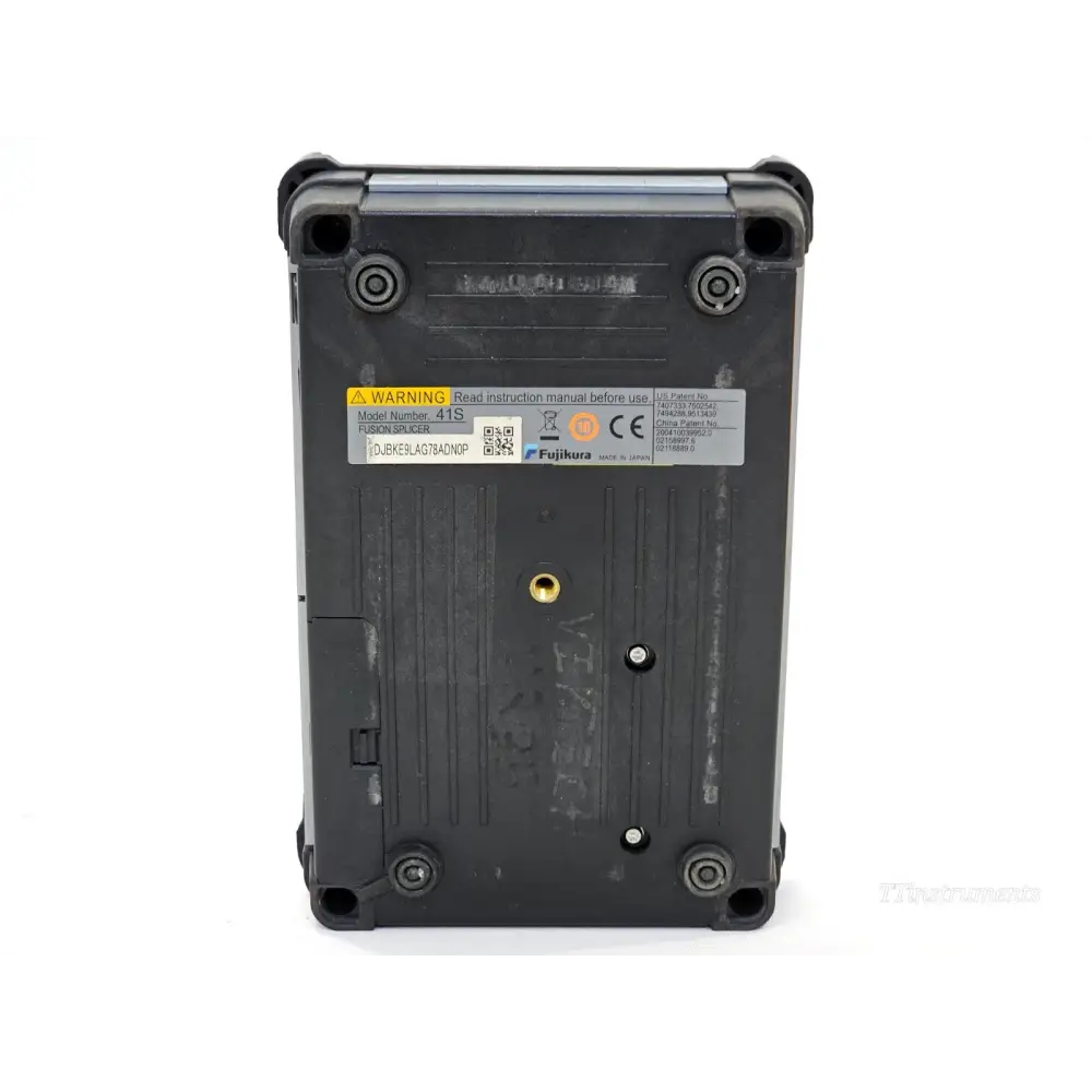 Fujikura 41S fusion splicer in hard carrying case with AC adapter and battery pack