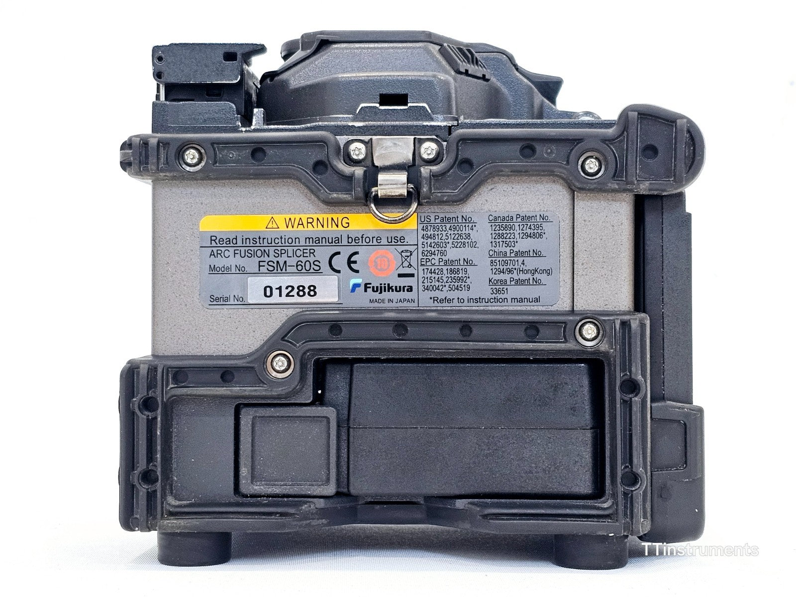 Fujikura FSM-60S carry case with splicer and accessories stored inside