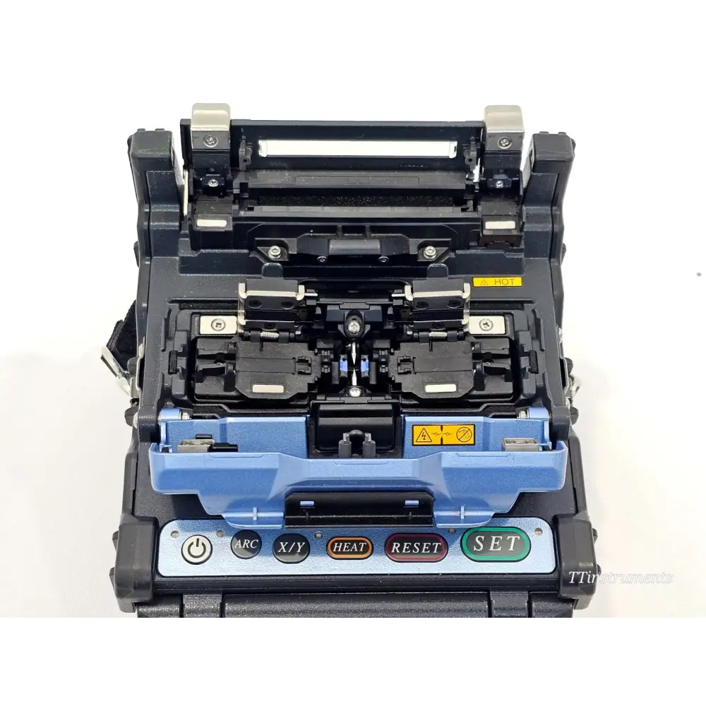 Fujikura 62S+ complete kit including splicer, CT-30 cleaver, AC adapter, and hard carrying case