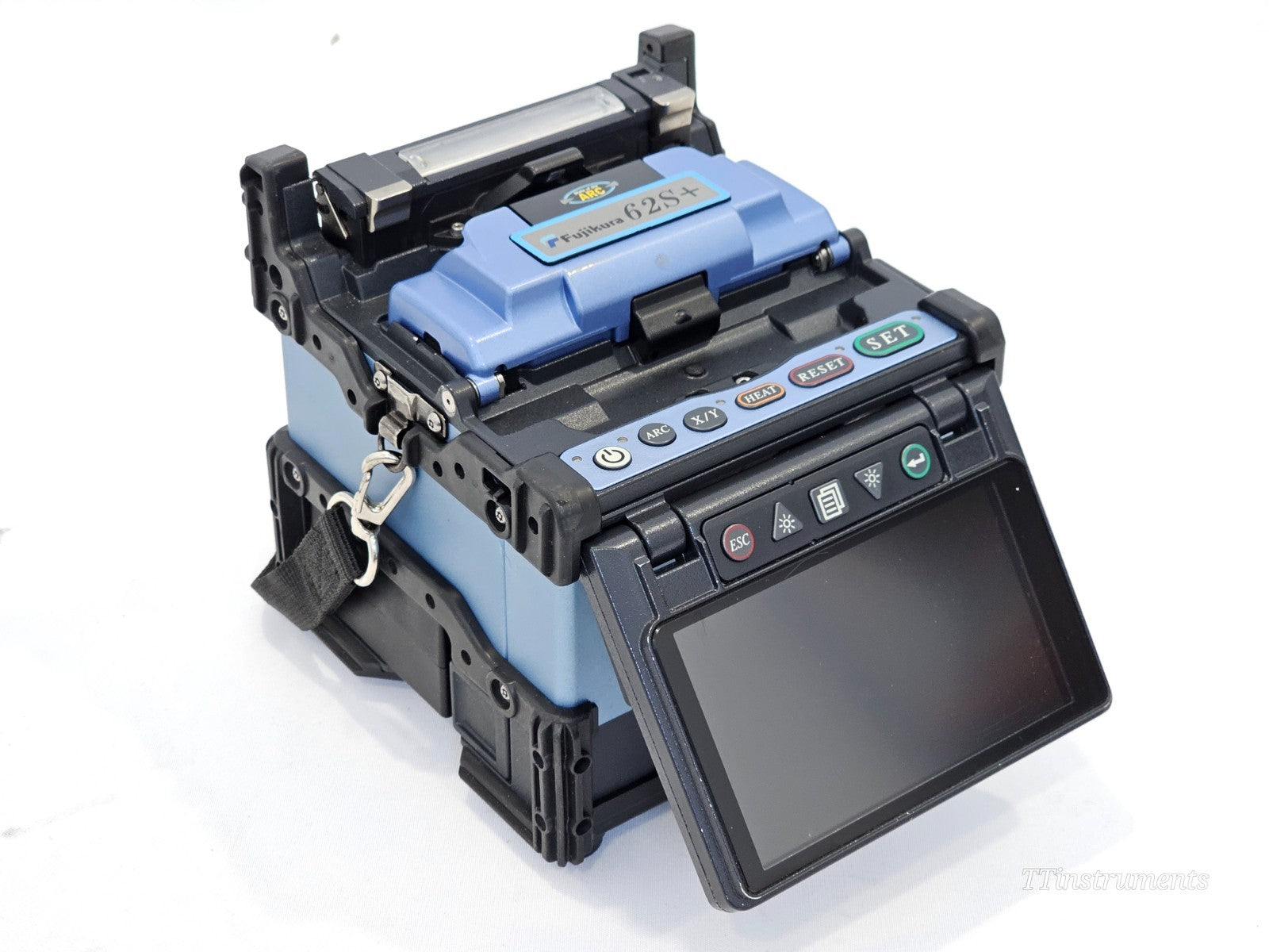 Fujikura 62S+ splicer with fibre clamps and new electrodes fitted