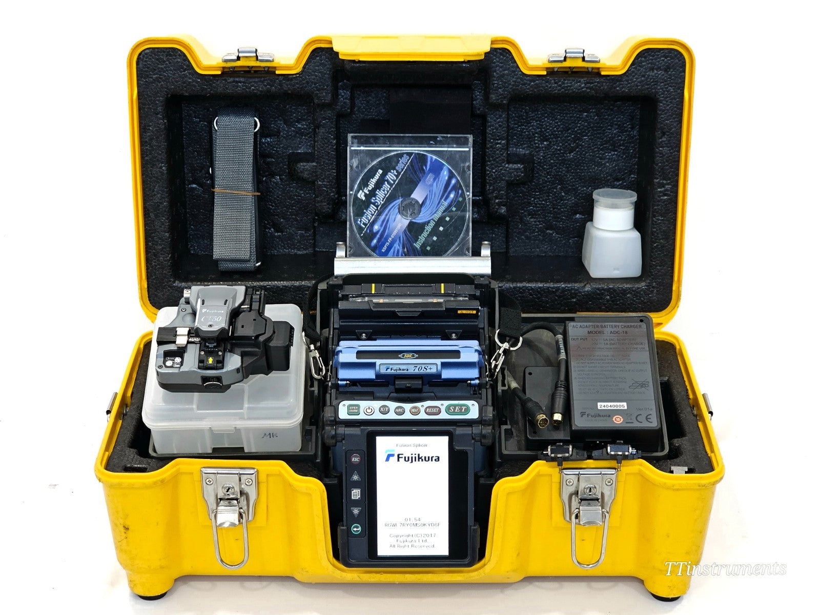 Serviced Fujikura 70S+ Fiber Optic Fusion Splicer SM MM ARC 12342 CT-50 Cleaver