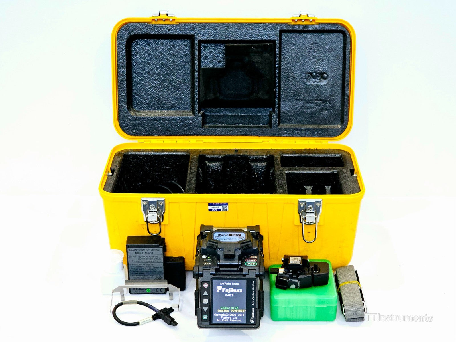 Serviced Fujikura FSM-60S Fiber Optic SM MM Splicer ARC 11582 + CT-30 Cleaver