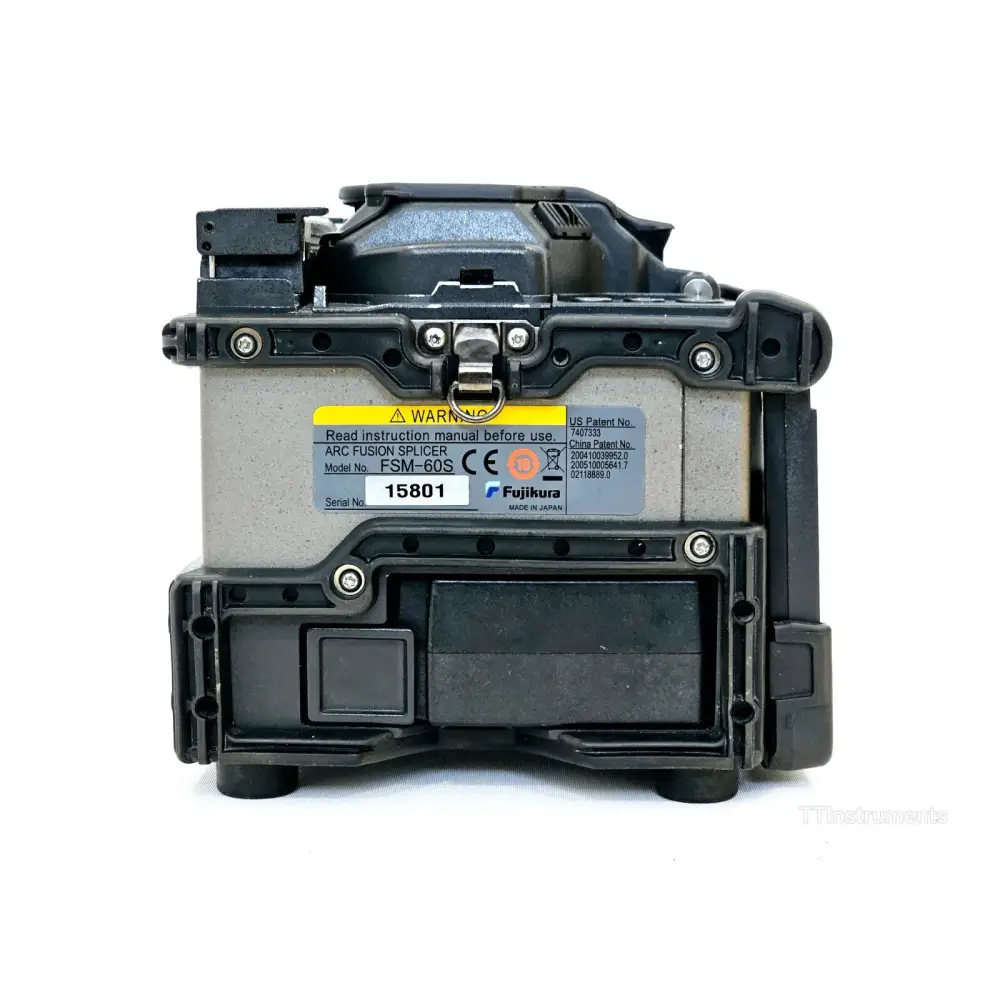 Fujikura FSM-60S fusion splicer with carry case, power adapter and battery charger accessories