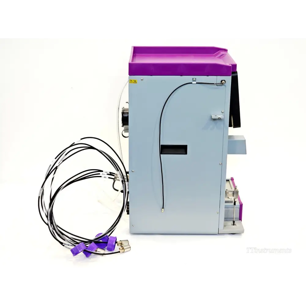 Teledyne ISCO CombiFlash NextGen 300+ left-side and rear view showing internal pump components and solvent tubing