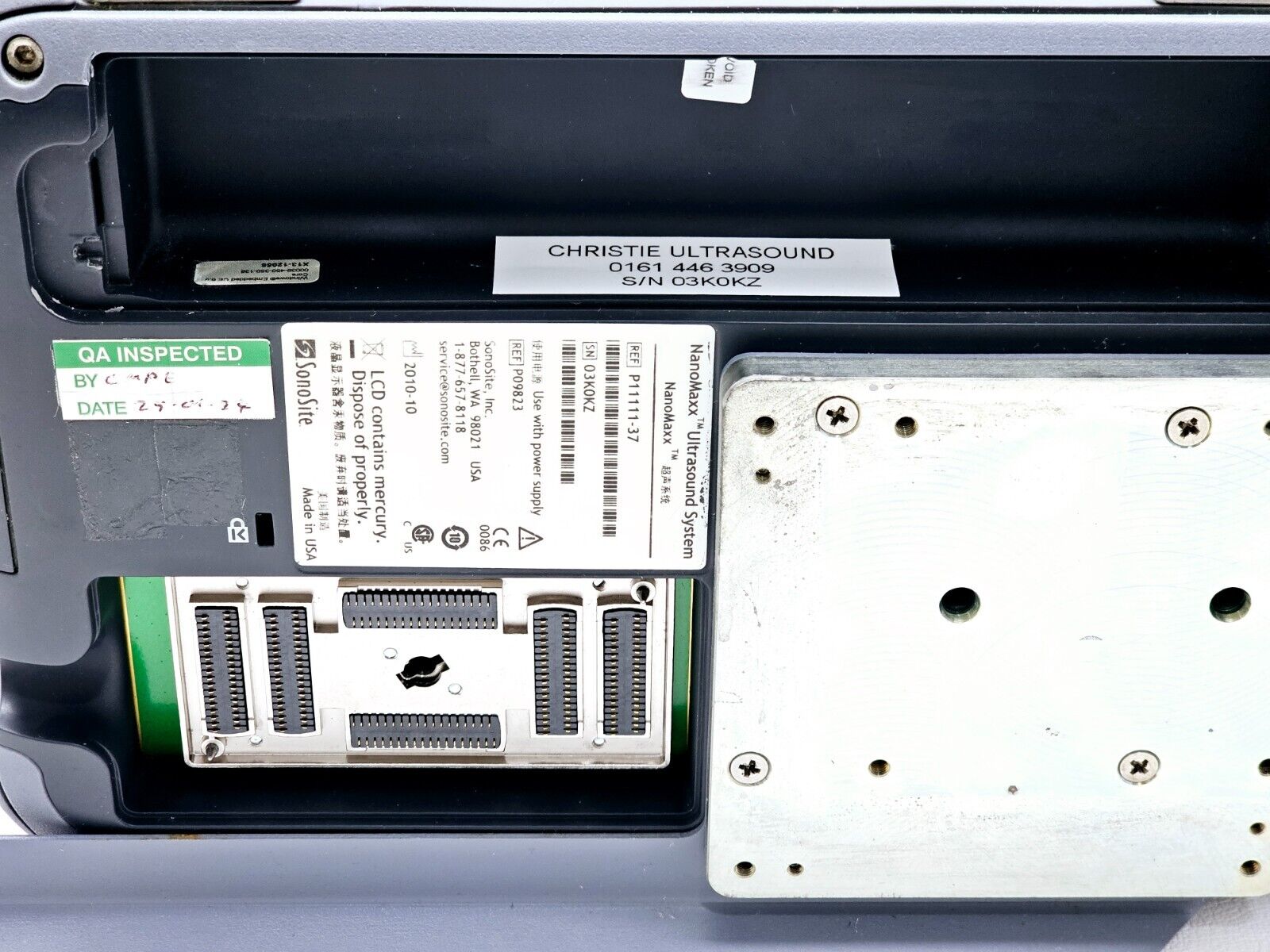 SonoSite NanoMaxx Ultrasound System P11111-37 w/ L38n-10-5 MHz Transducer