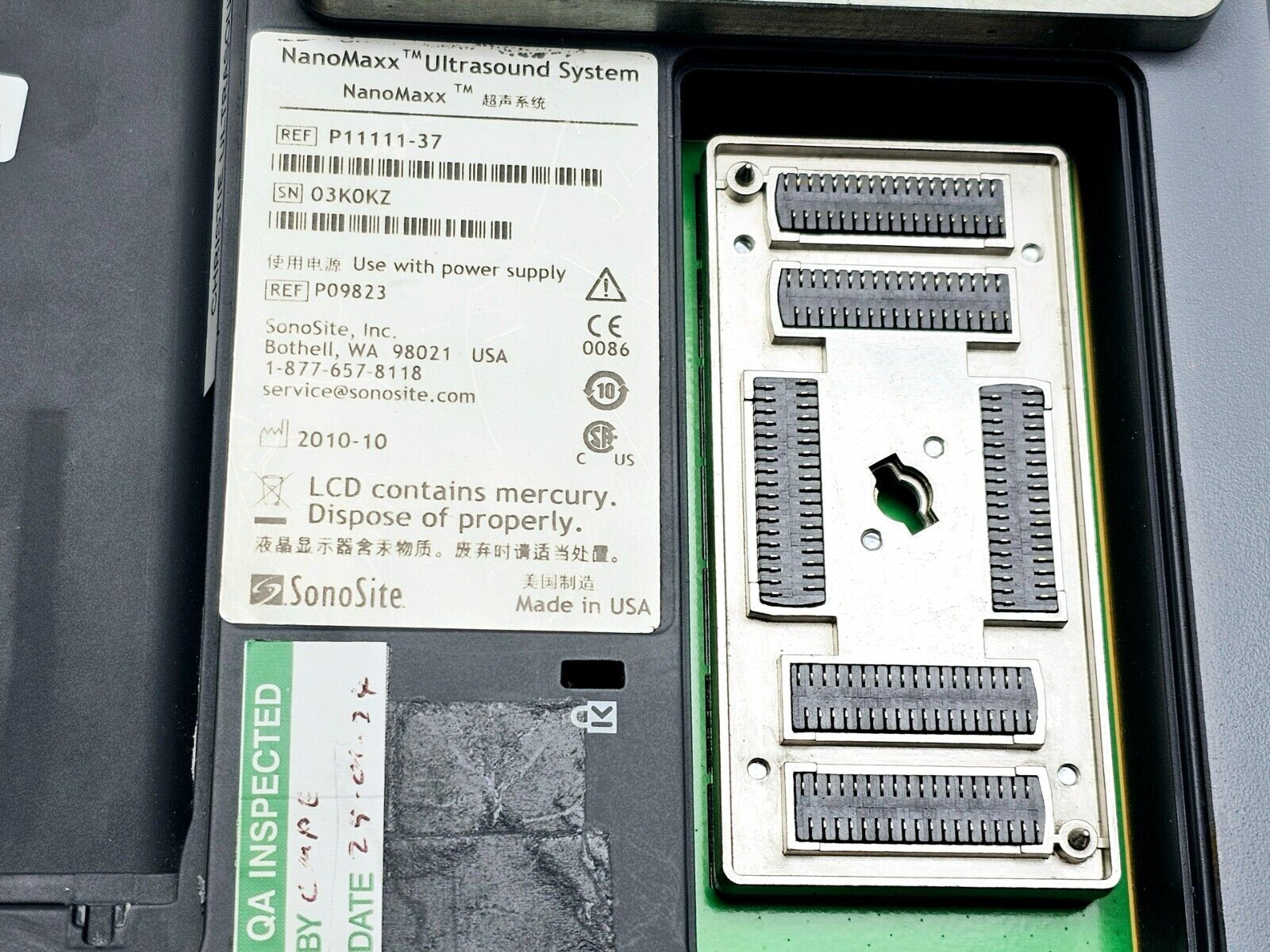 SonoSite NanoMaxx Ultrasound System P11111-37 w/ L38n-10-5 MHz Transducer