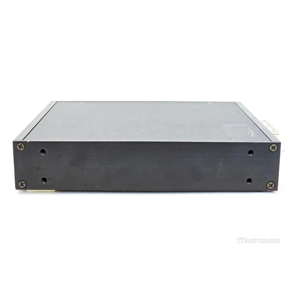 Spectrum Instruments TM4-M+ Rubidium bottom edge view showing chassis depth and side BNC connectors