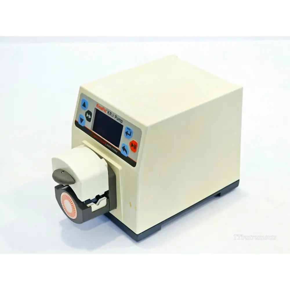 Spectrum Labs KrosFlo KRJr Pump left-side angle showing pump head, minor housing wear and SpectrumLabs branding