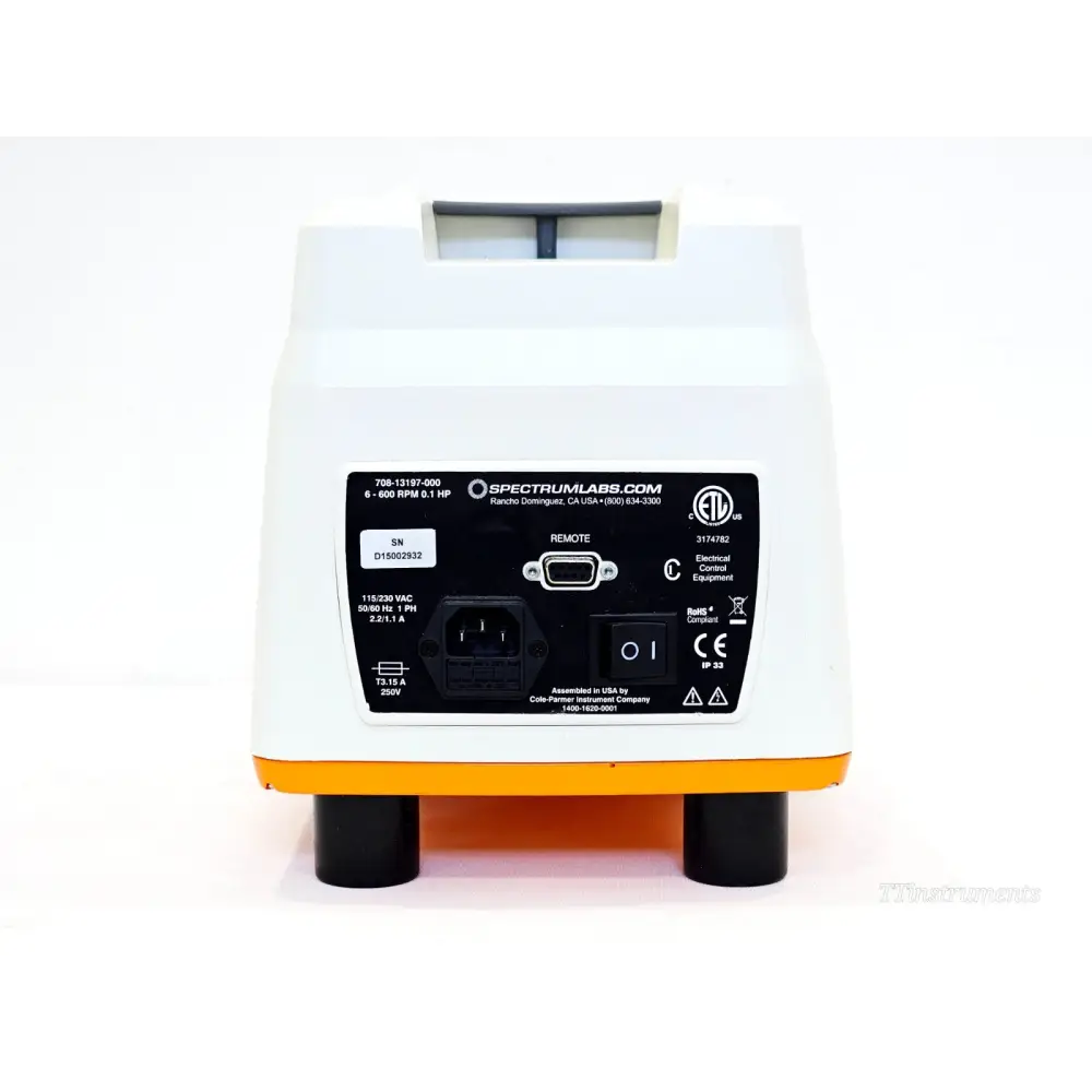 KrosFlo Research peristaltic pump side profile showing pump body and head assembly