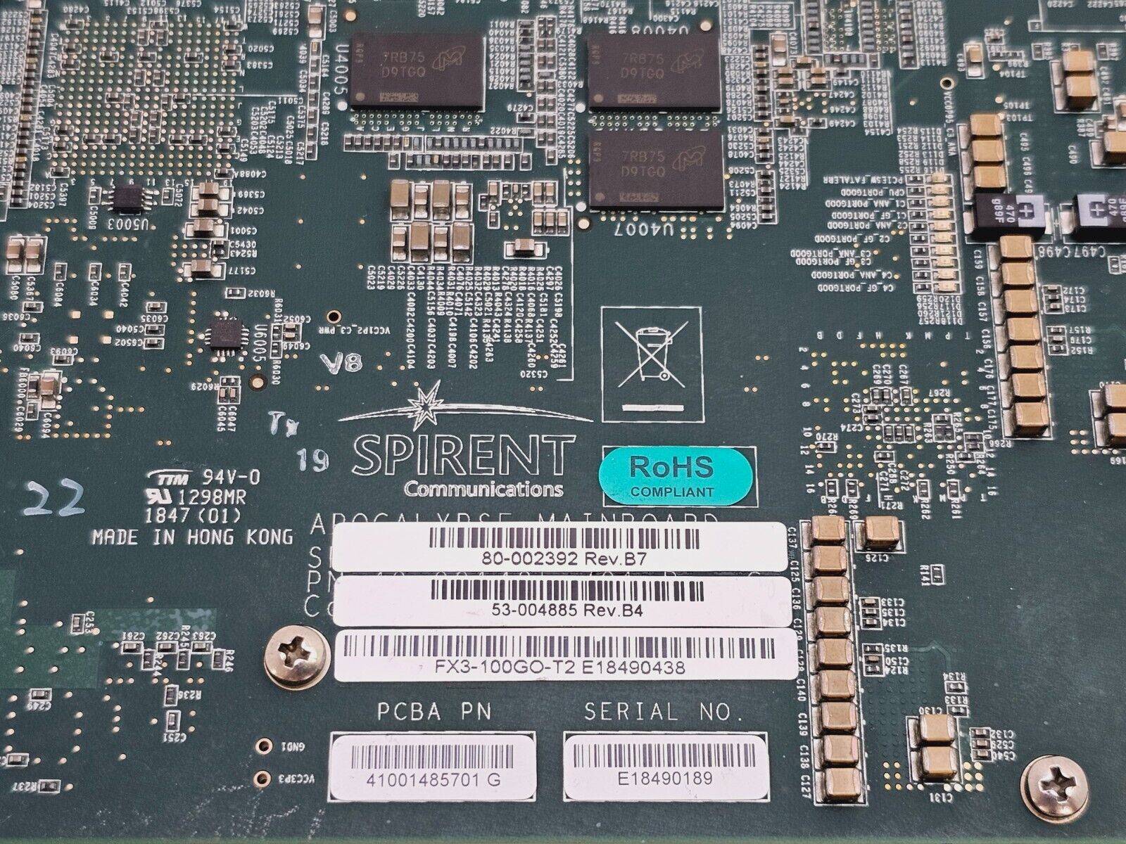 SPIRENT FX3-100GO-T2 FX3 2-PORT 100GBE QSFP28 Licences:100G Ethernet Test Module