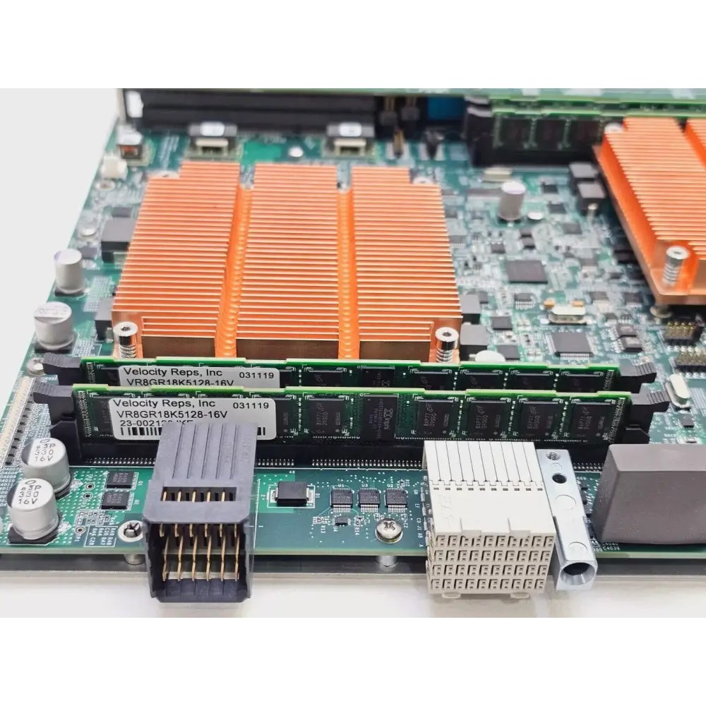 MX2-10G-S8 module SFP+ port row close-up showing 10G interface connectors