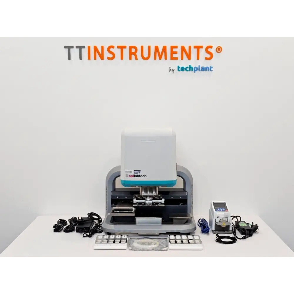 SPT Labtech Dragonfly Discovery 8-channel liquid handling system front view