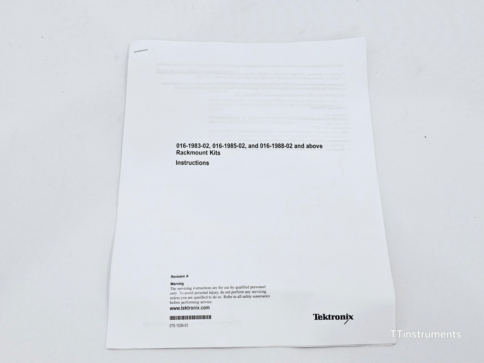 Tektronix Rack Mount Kit 016-1985-03