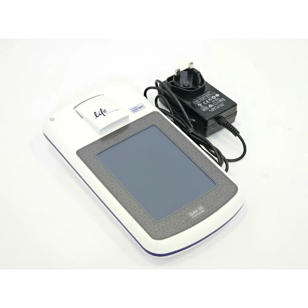 Thermo Fisher Invitrogen Qubit 3.0 Fluorometer Q33216 front view showing touchscreen display