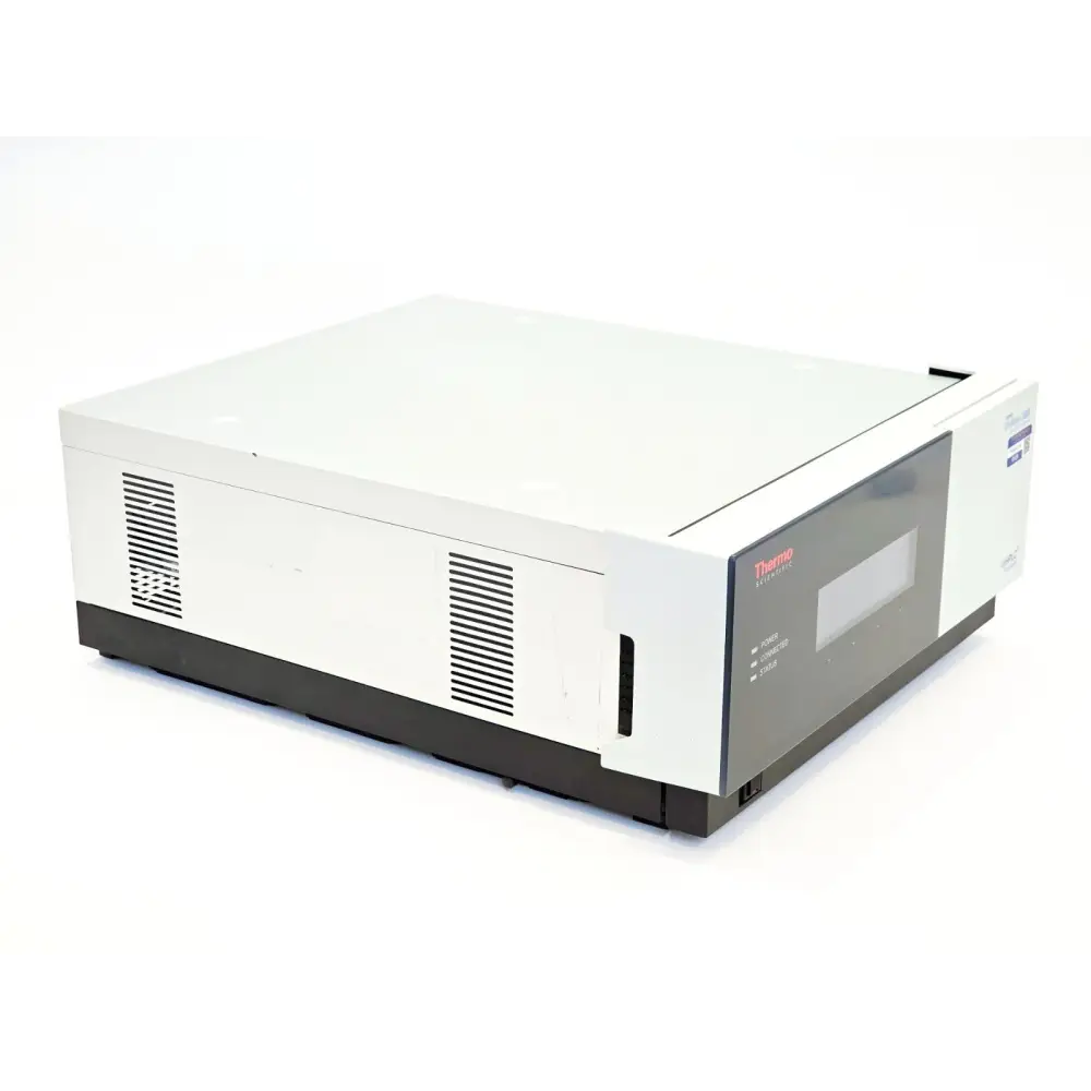 Dionex UltiMate 3000 TCC-3000SD column compartment, left-side three-quarter view showing UHPLC+ focused badge and ventilation grilles