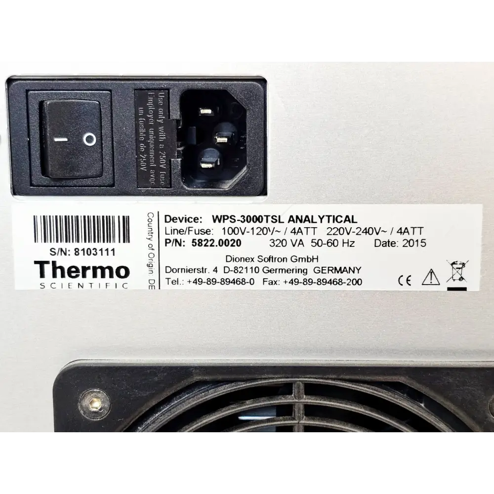 Thermo Scientific Dionex Ultimate 3000 Column + Autosampler + Pump +Solvent Rack